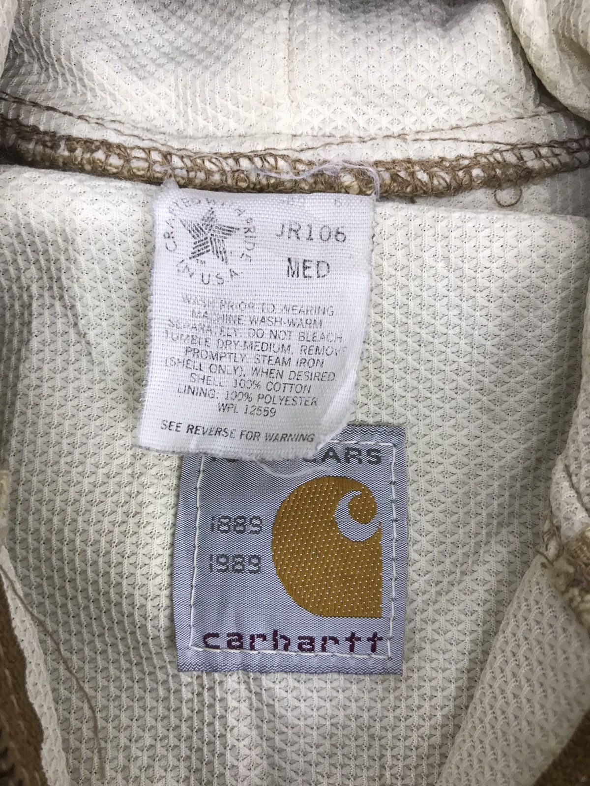 Carhartt Vintage 80s 1989 Carhartt USA Denim Jacket Hoodie Outdoor Size US M / EU 48-50 / 2 - 3 Thumbnail