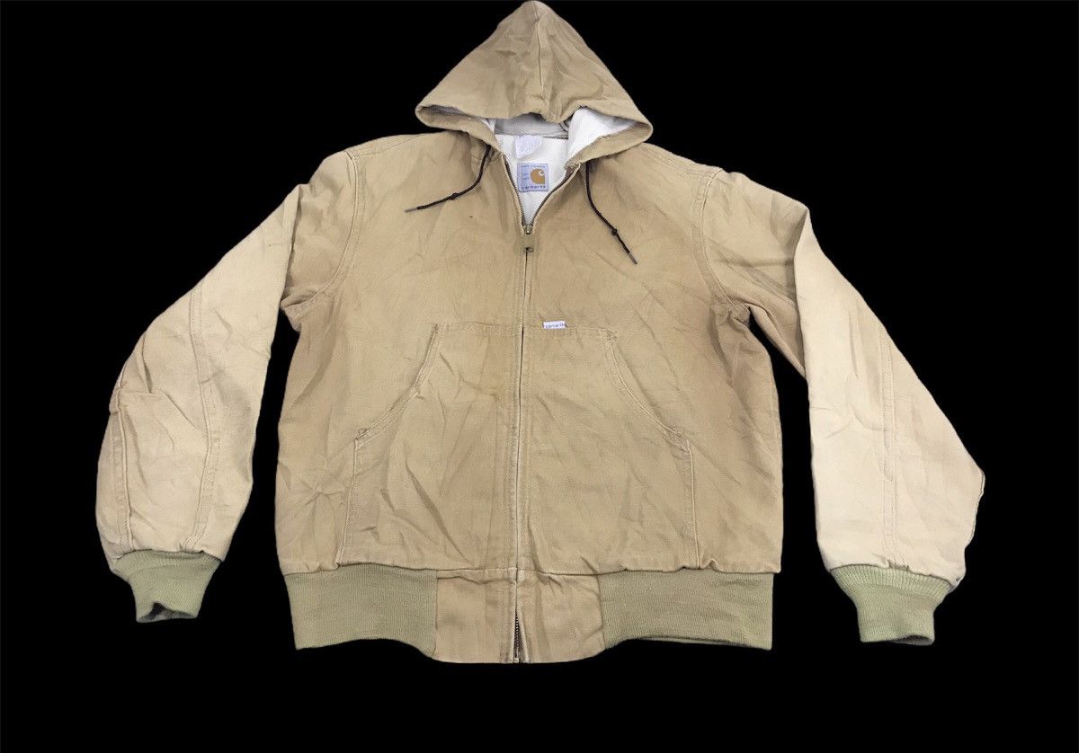 Carhartt Vintage 80s 1989 Carhartt USA Denim Jacket Hoodie Outdoor Size US M / EU 48-50 / 2 - 1 Thumbnail