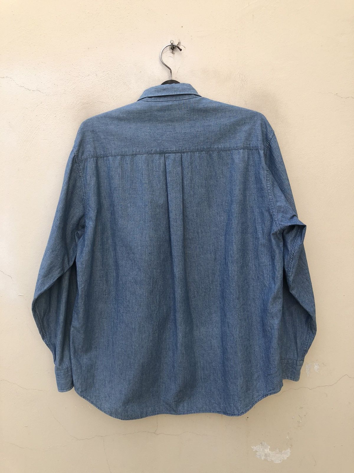 Vintage Vintage 90s Mise Au Green Drying Laundry Chambray Shirt Size US L / EU 52-54 / 3 - 14 Thumbnail
