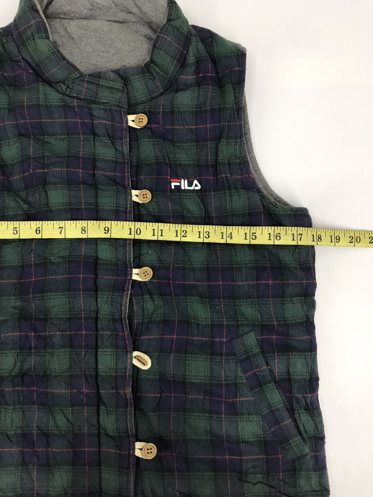 Fila Fila Unisex Reversible Insulate Wool Vest Plaid Checked Size US S / EU 44-46 / 1 - 6 Thumbnail