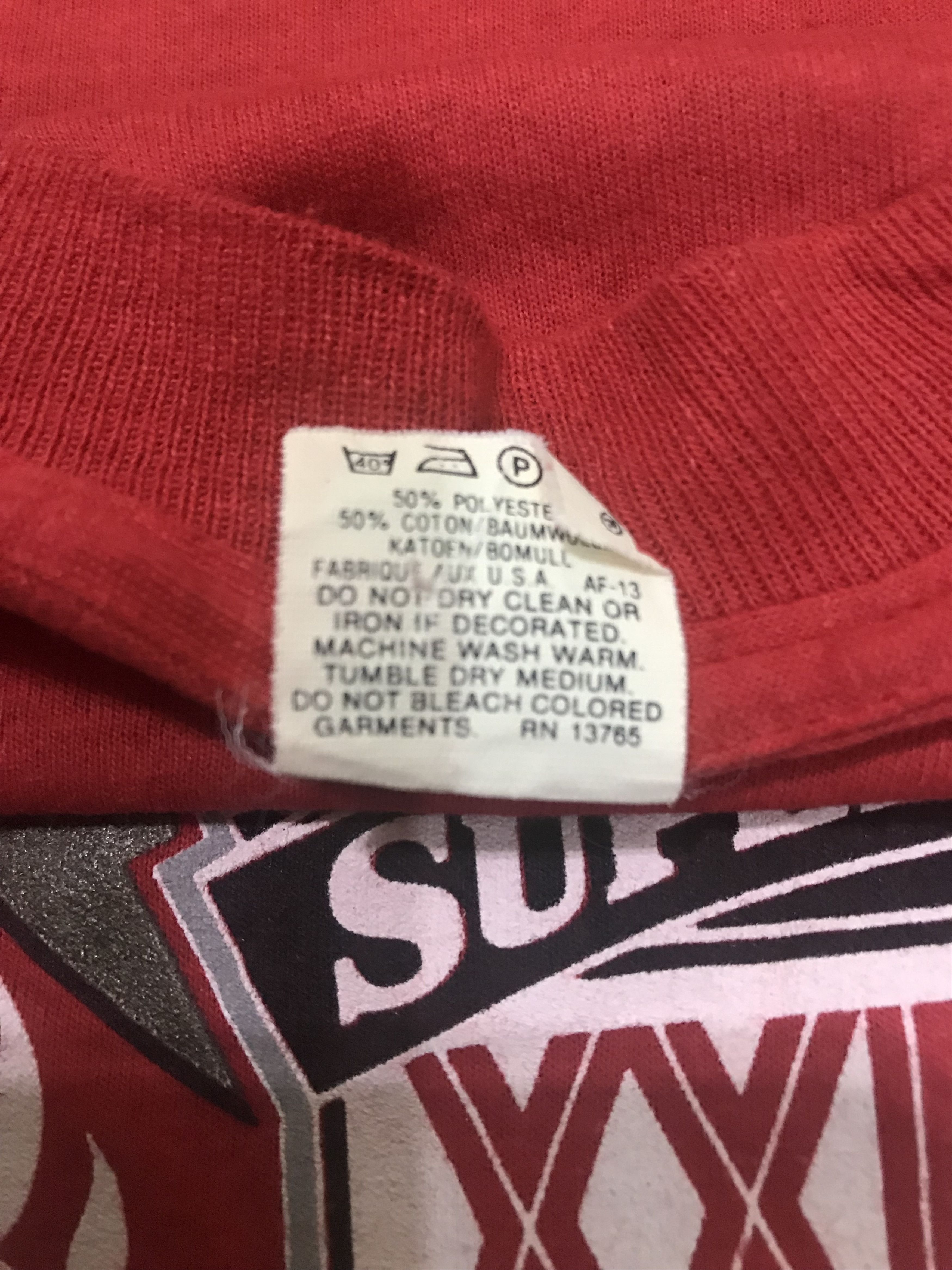 NFL VTG 80’ NFC CHAMPION SUPERBOWL XXIV (SF 49ERS) TSHIRT Size US XL / EU 56 / 4 - 9 Thumbnail
