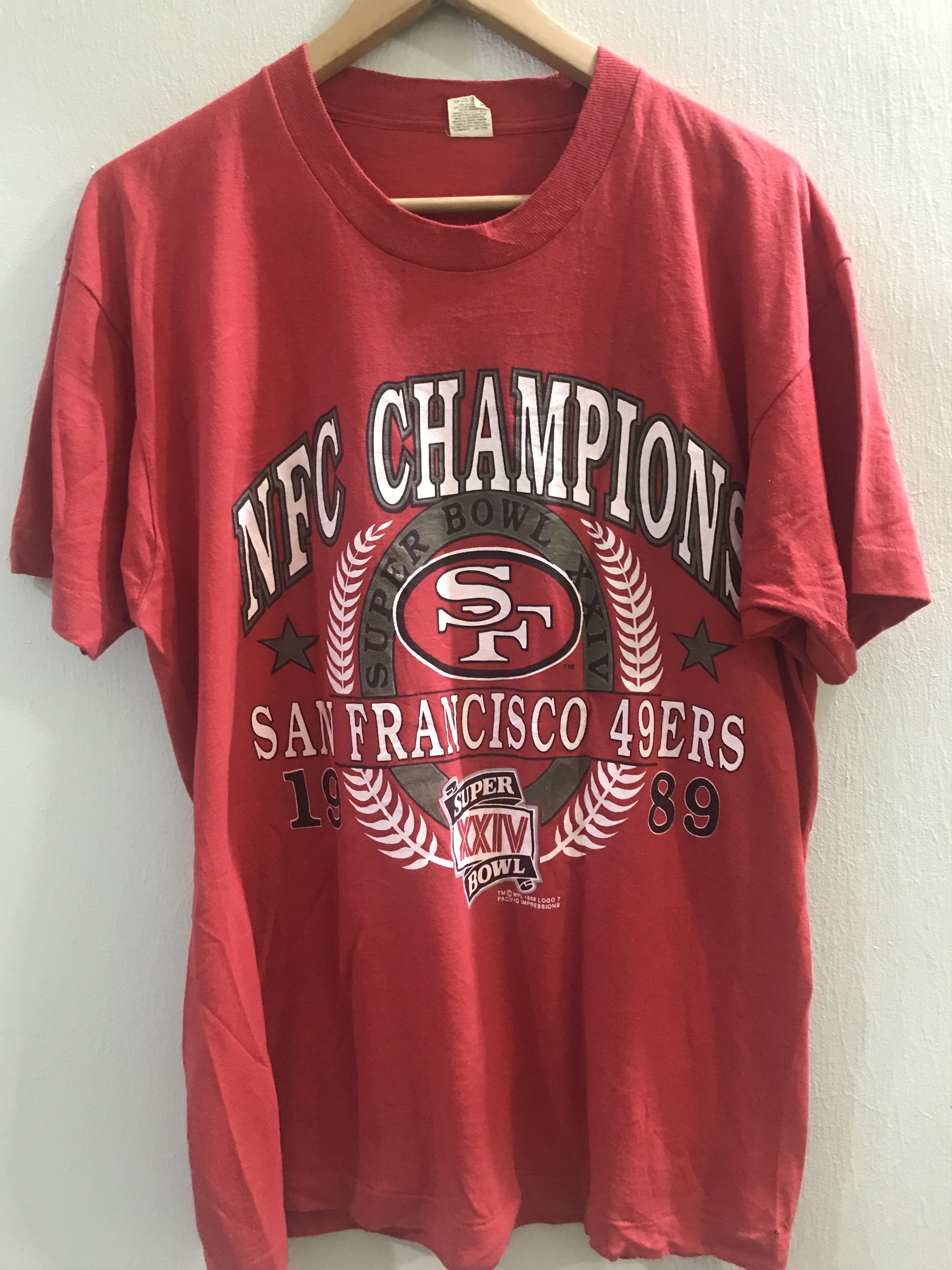 NFL VTG 80’ NFC CHAMPION SUPERBOWL XXIV (SF 49ERS) TSHIRT Size US XL / EU 56 / 4 - 1 Thumbnail