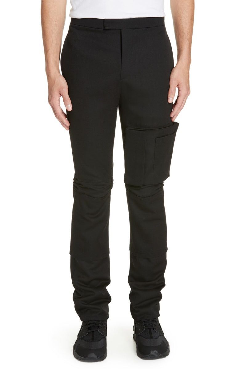 Image of Raf Simons Pocket Slim Space Pants in Black, Men's (Size 30)