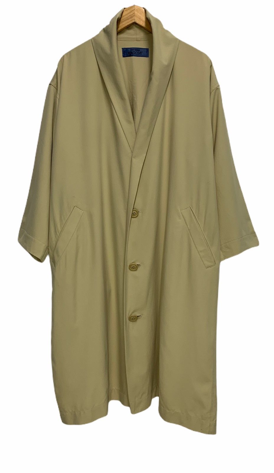 Windcoat Issey Miyake 1980s-90s burnt orange creased polyester hood coat - S M