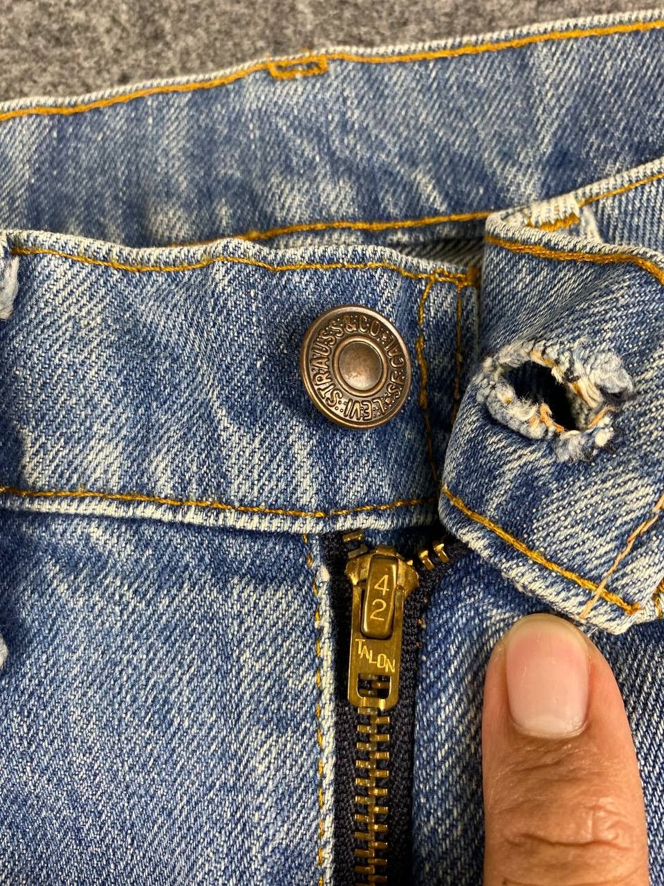 Levi's true vintage 70s levis 505 denim talon zipper Size US 32 / EU 48 - 12 Thumbnail