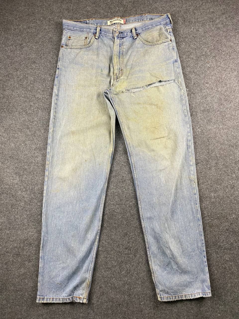 Levi's vintage levis 550 relaxed fit distressed denim Size US 39 - 1 Thumbnail