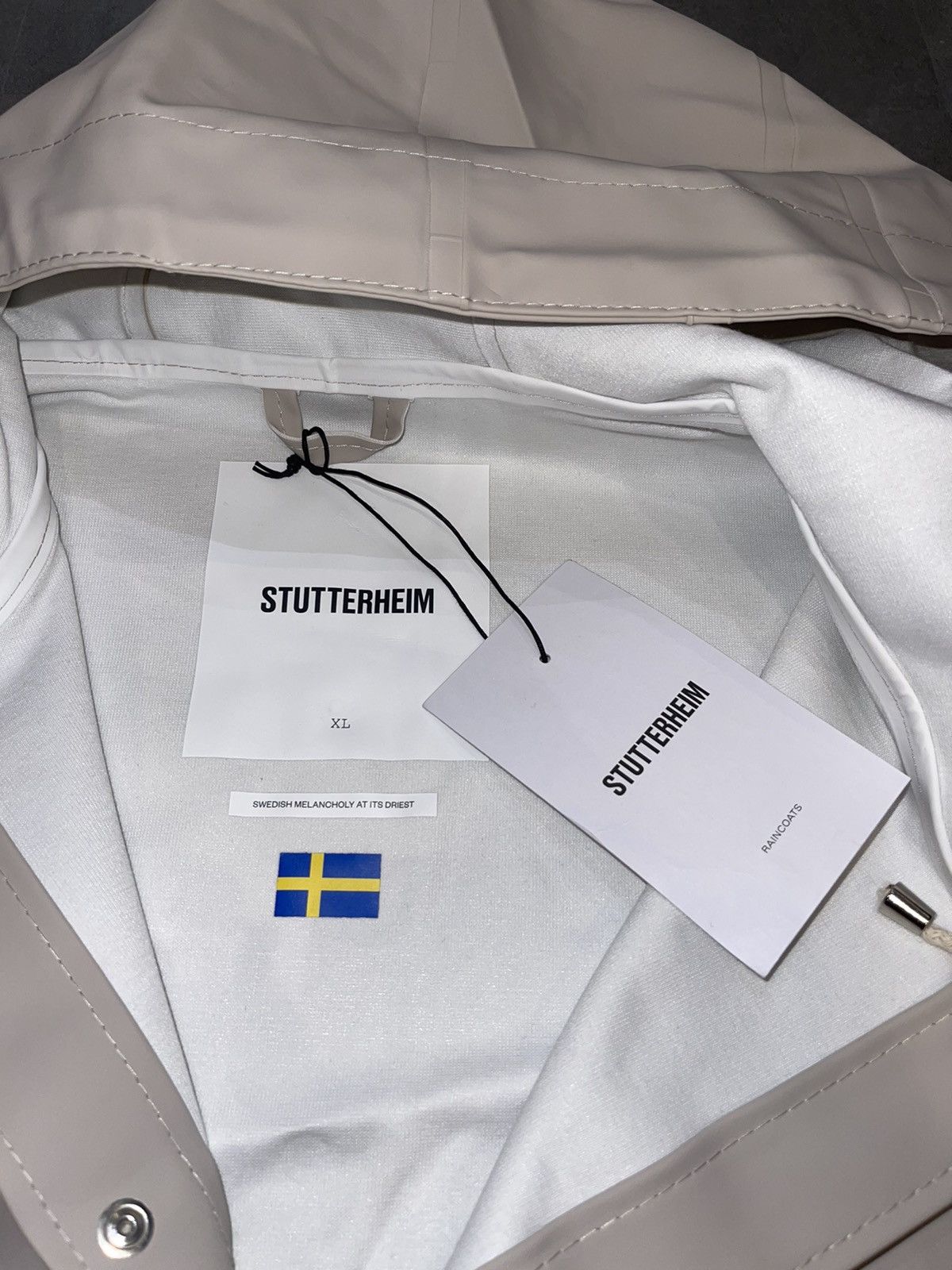 Stutterheim DS! Stutterheim Mosabacke Light Sand Raincoat Size US XL / EU 56 / 4 - 12 Thumbnail