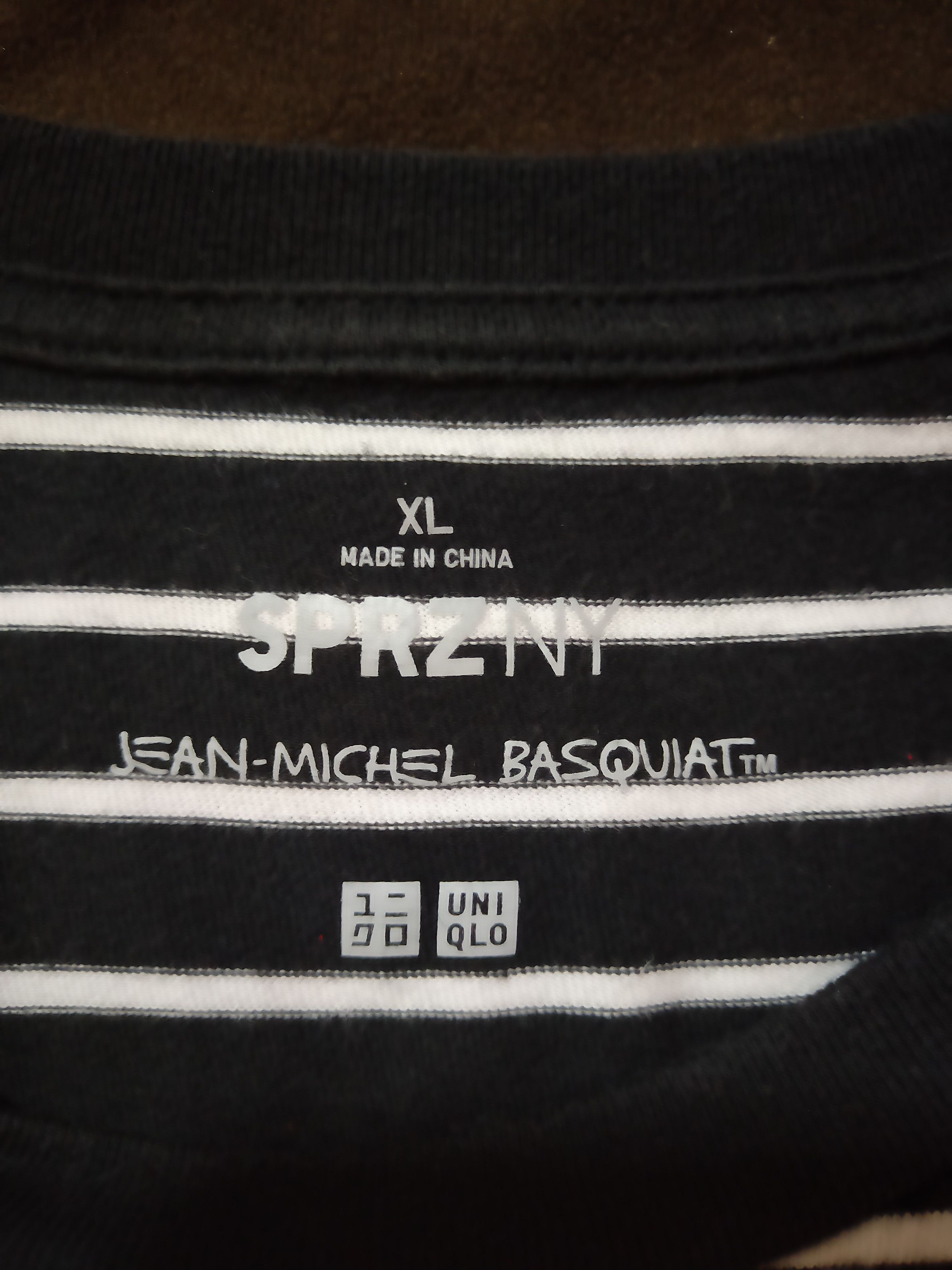 Jean-Michel Basquiat × Uniqlo Jean-Michel Basquiat Striped Pocket T-Shirt Size US XL / EU 56 / 4 - 4 Thumbnail