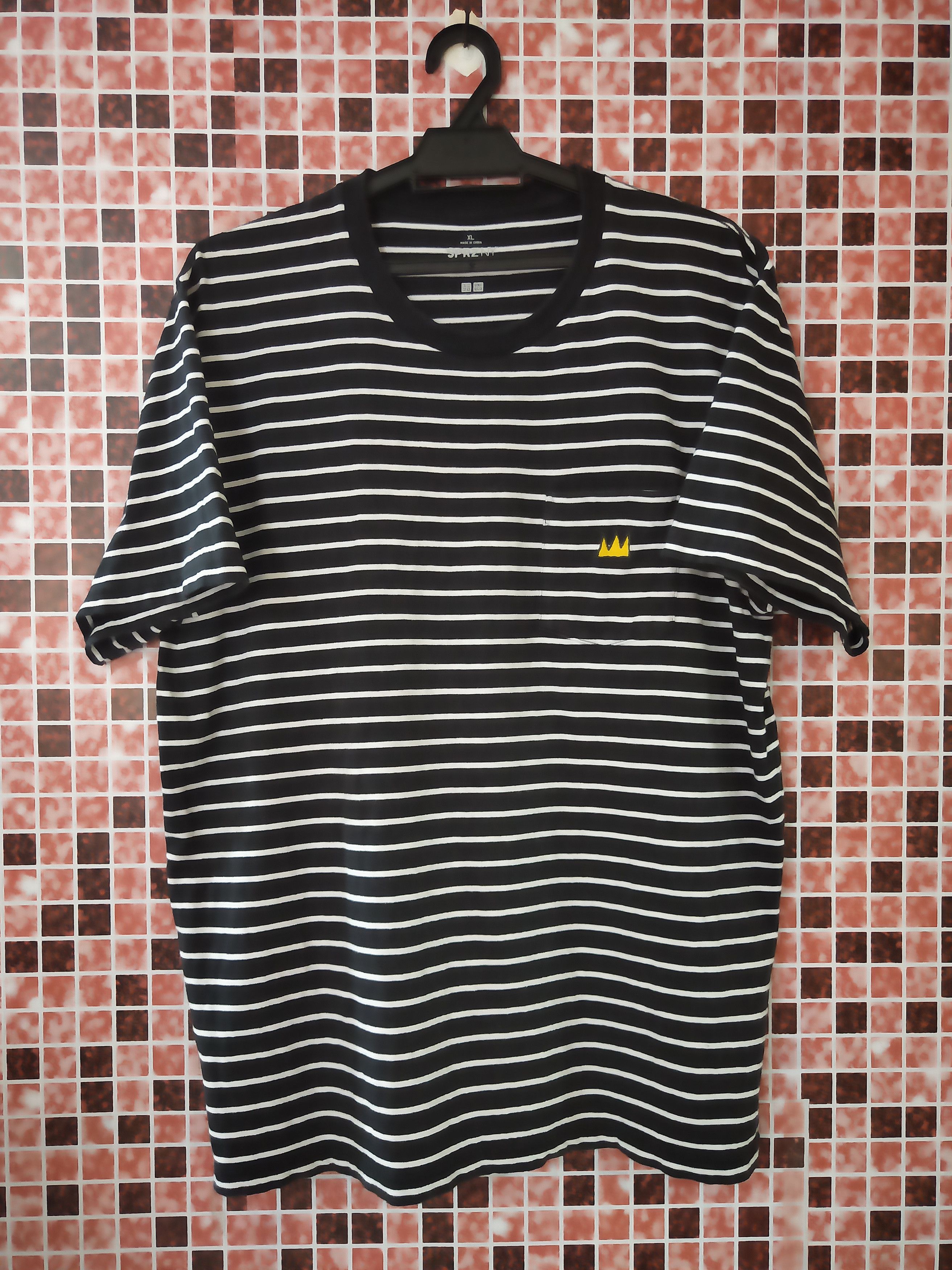 Jean-Michel Basquiat × Uniqlo Jean-Michel Basquiat Striped Pocket T-Shirt Size US XL / EU 56 / 4 - 1 Thumbnail