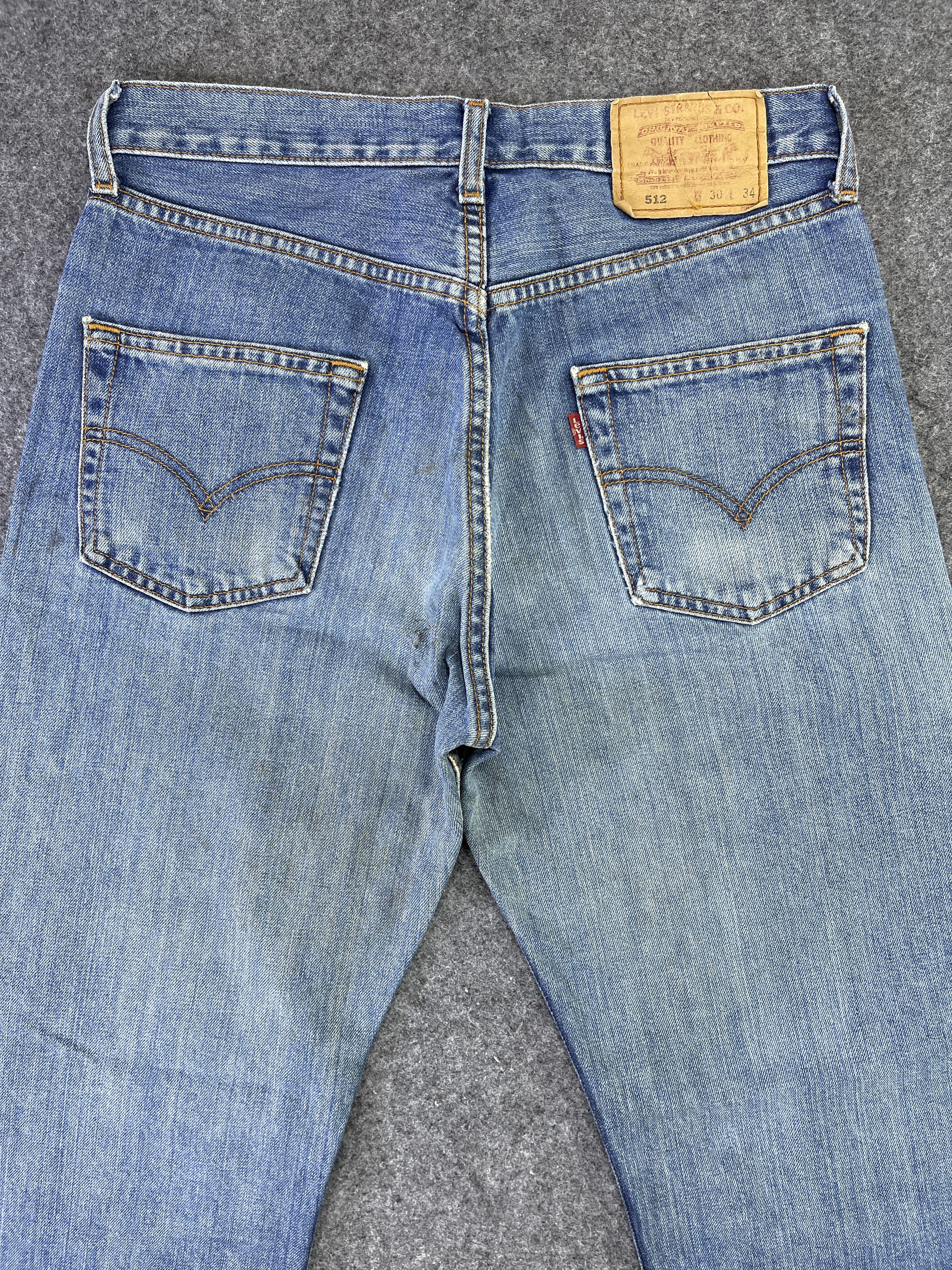 Levi's Vintage Levis 512 Distressed Jeans Flare Denim - J872 Size US 30 / EU 46 - 4 Thumbnail