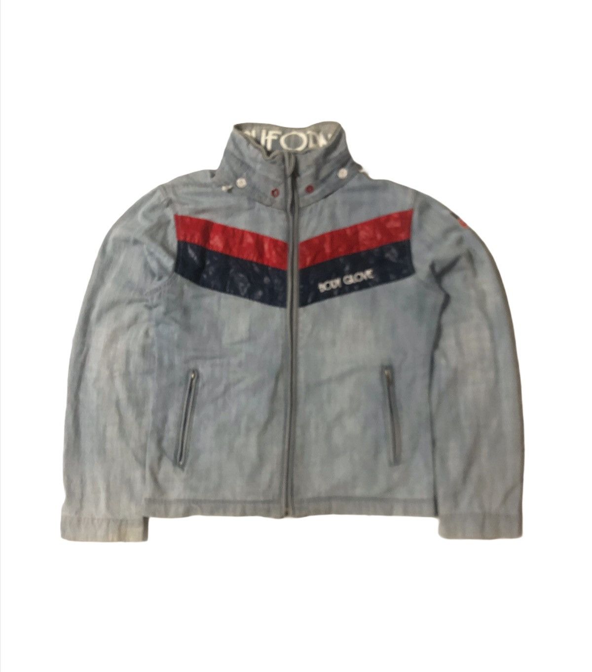 image of Body Glove California Denim Jacket With Hooded in Light Blue, Women's (Size Small)
