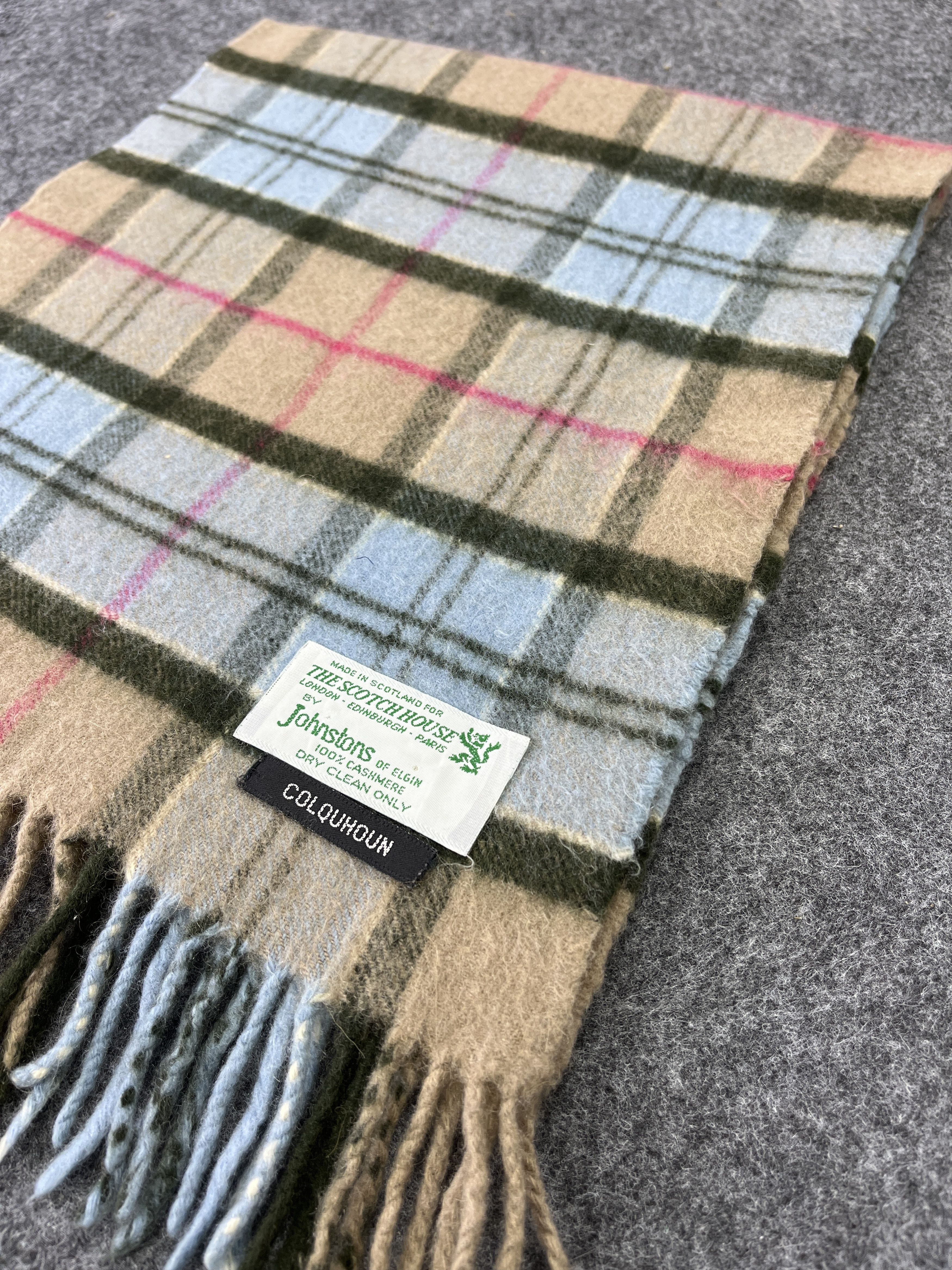 Johnstons Of Elgin × Vintage JOHNSTONS OF ELGIN CASHMERE SCARVES / MUFFLER T111 Size ONE SIZE - 5 Thumbnail
