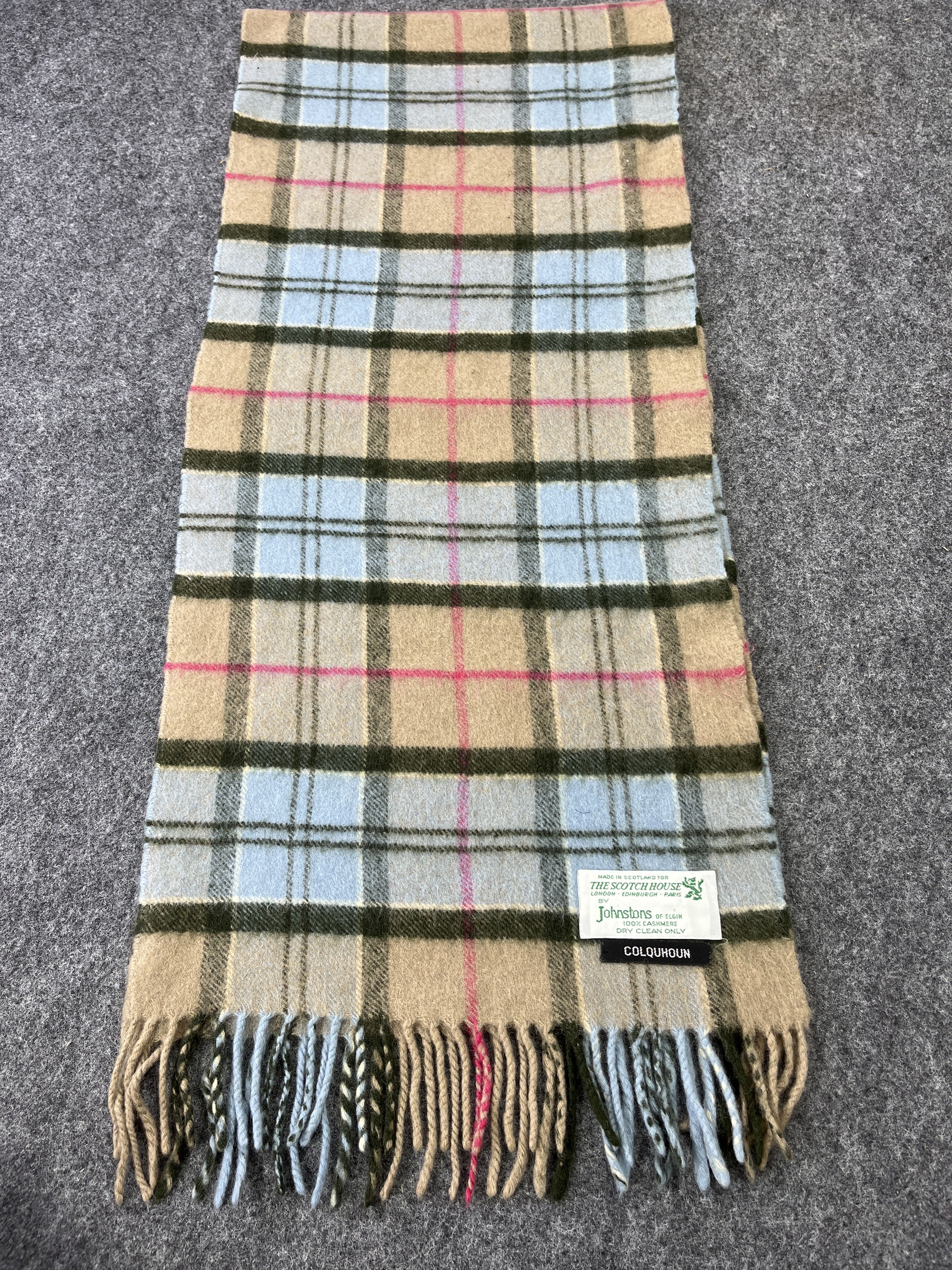 Johnstons Of Elgin × Vintage JOHNSTONS OF ELGIN CASHMERE SCARVES / MUFFLER T111 Size ONE SIZE - 2 Thumbnail