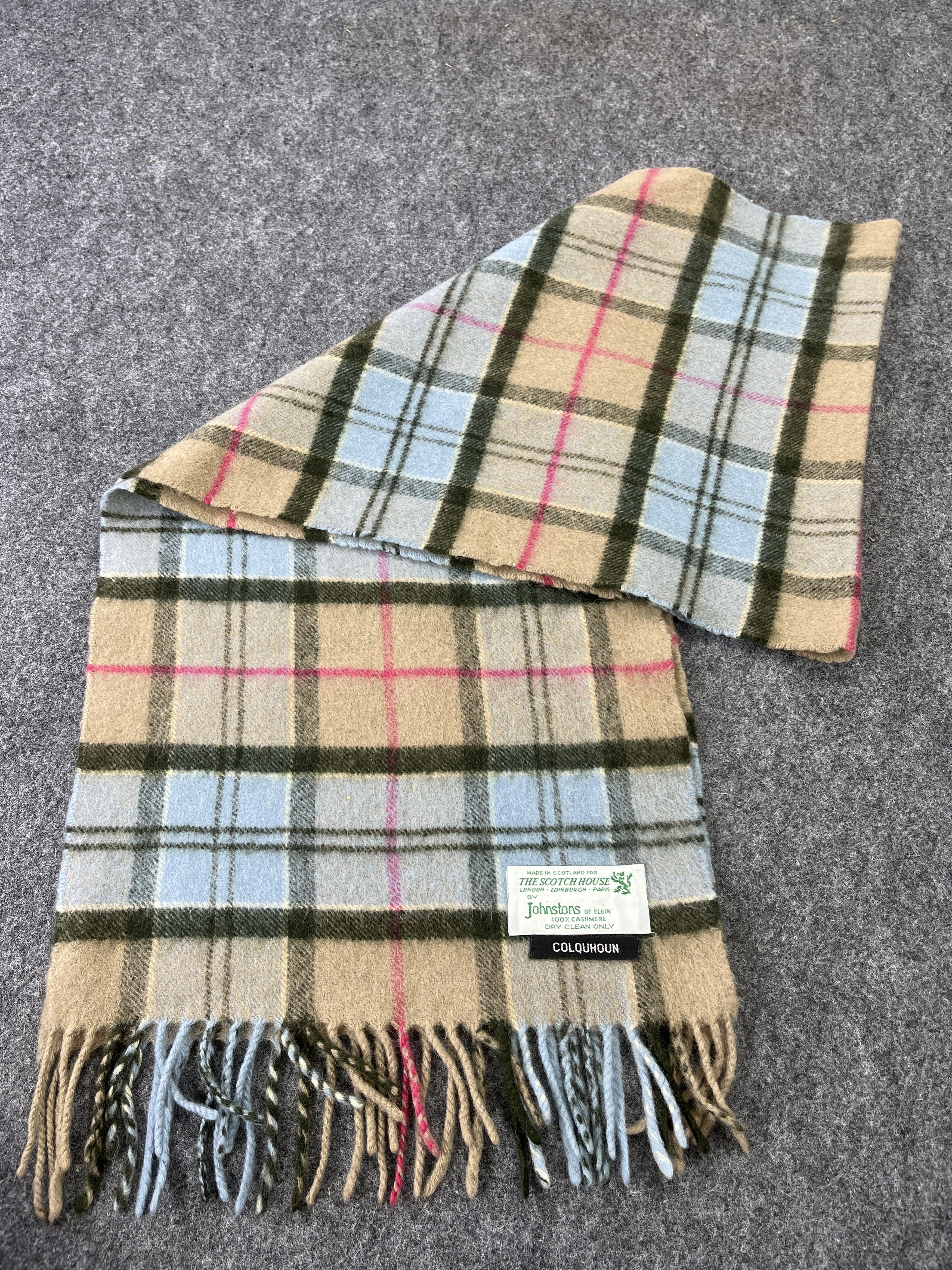 Johnstons Of Elgin × Vintage JOHNSTONS OF ELGIN CASHMERE SCARVES / MUFFLER T111 Size ONE SIZE - 3 Thumbnail