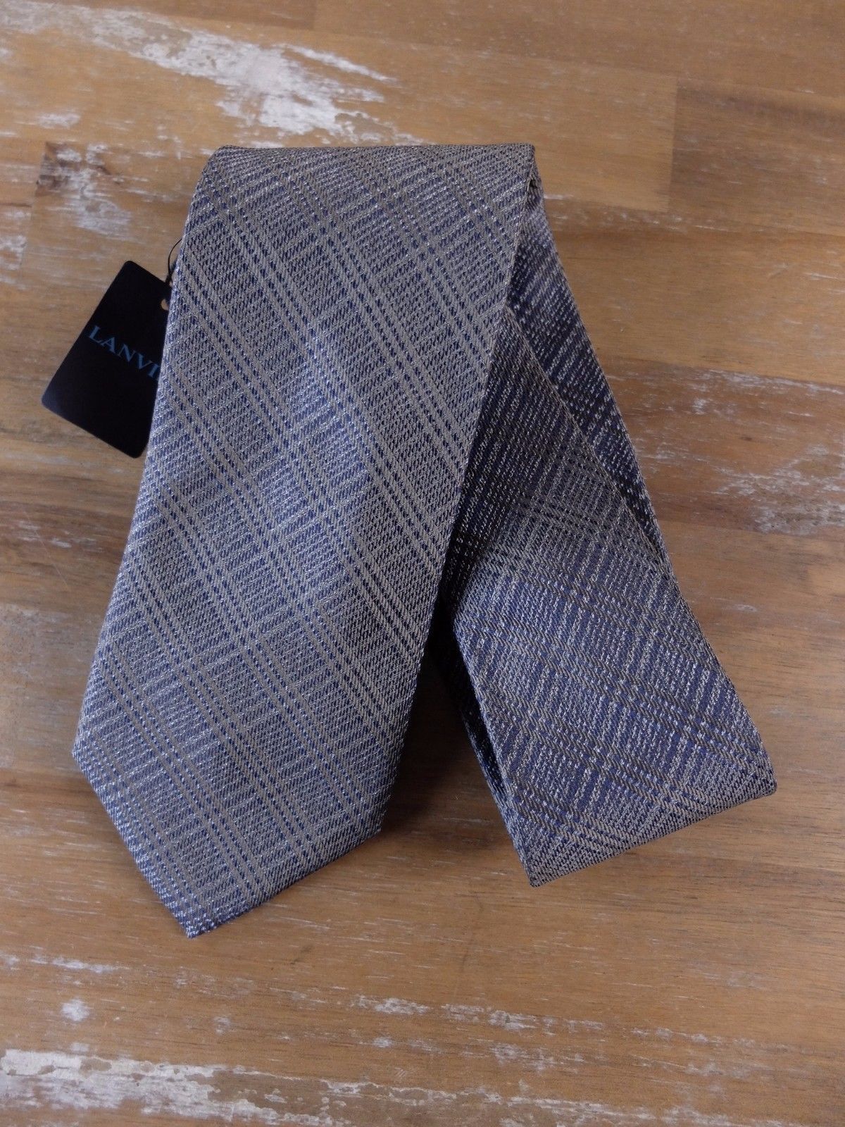 Lanvin LANVIN Paris plaid tartan woven silk tie authentic NWT Size ONE SIZE - 1 Thumbnail