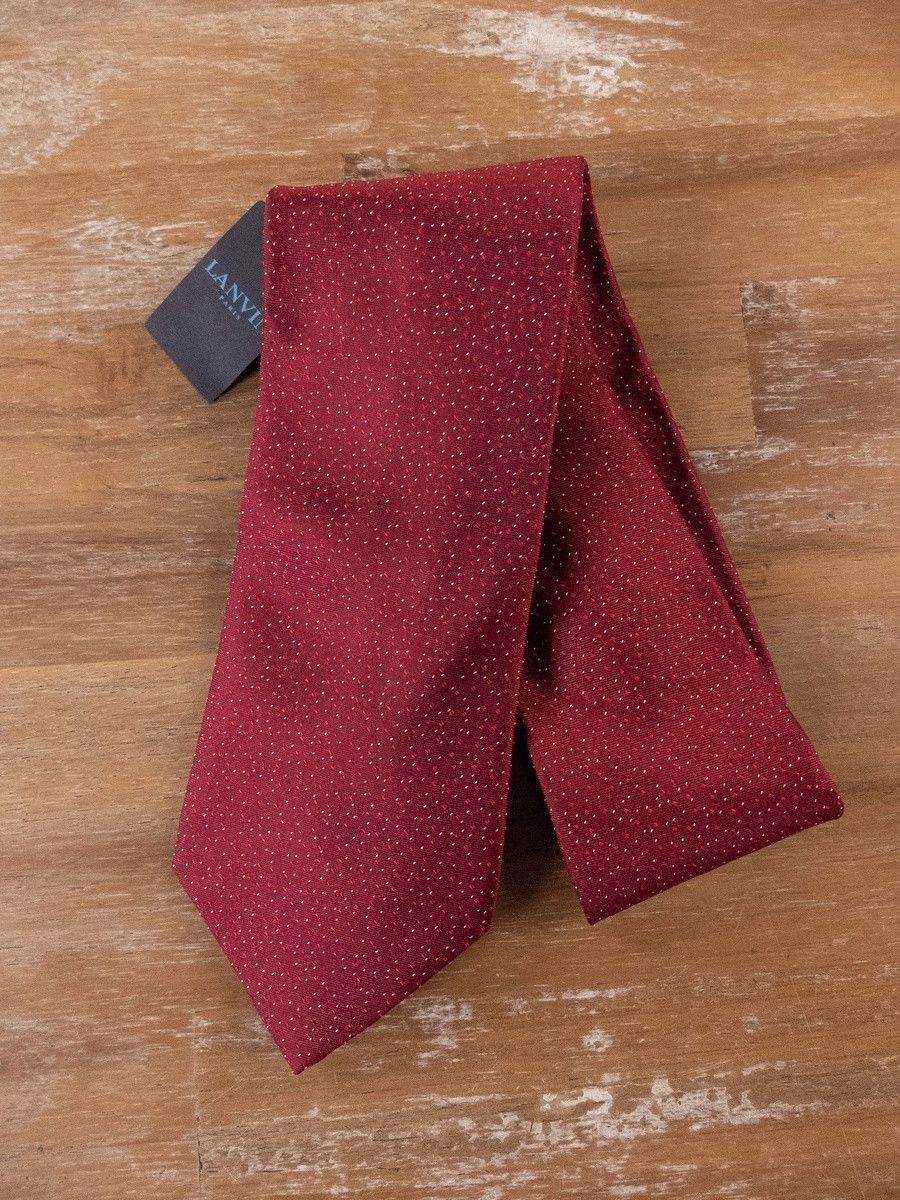 Lanvin LANVIN Paris freckled red woven silk tie authentic NWT Size ONE SIZE - 1 Thumbnail