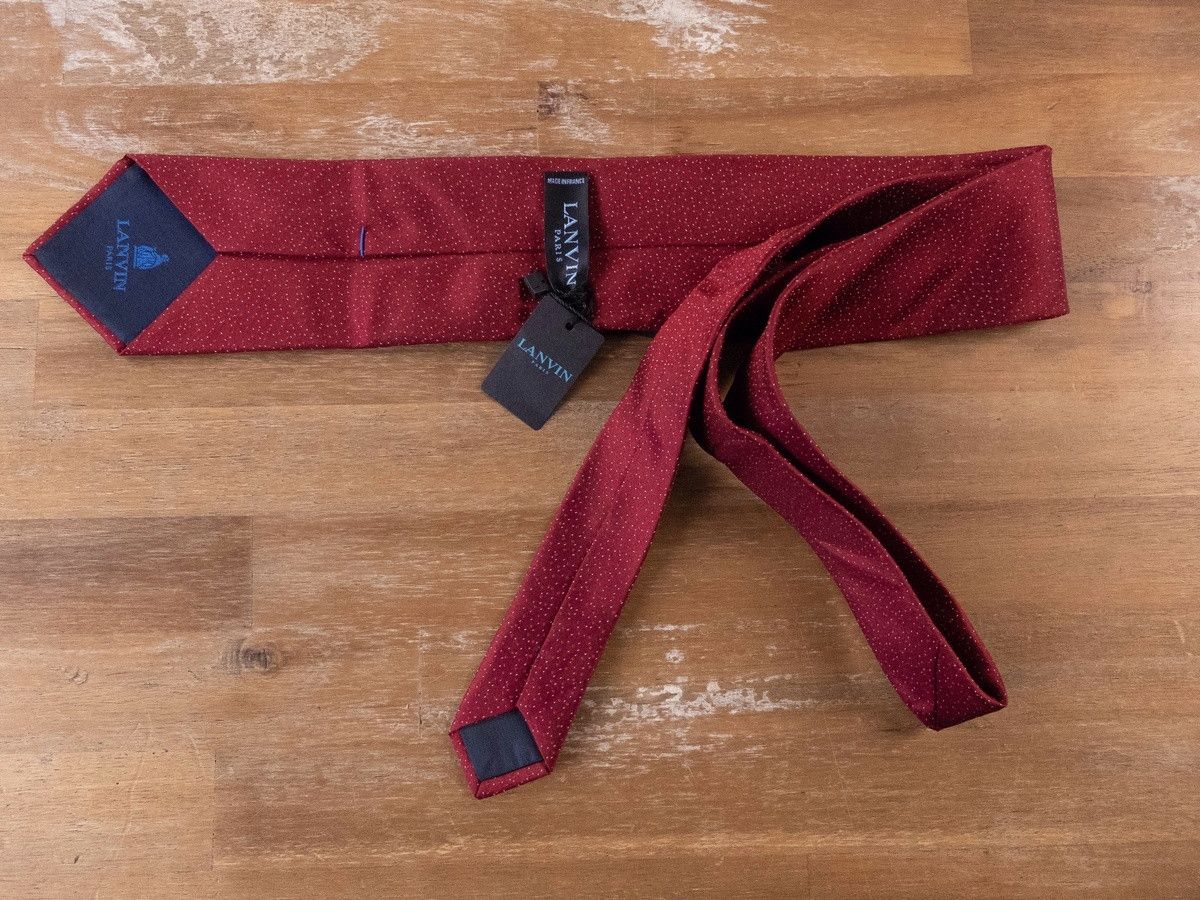 Lanvin LANVIN Paris freckled red woven silk tie authentic NWT Size ONE SIZE - 2 Thumbnail