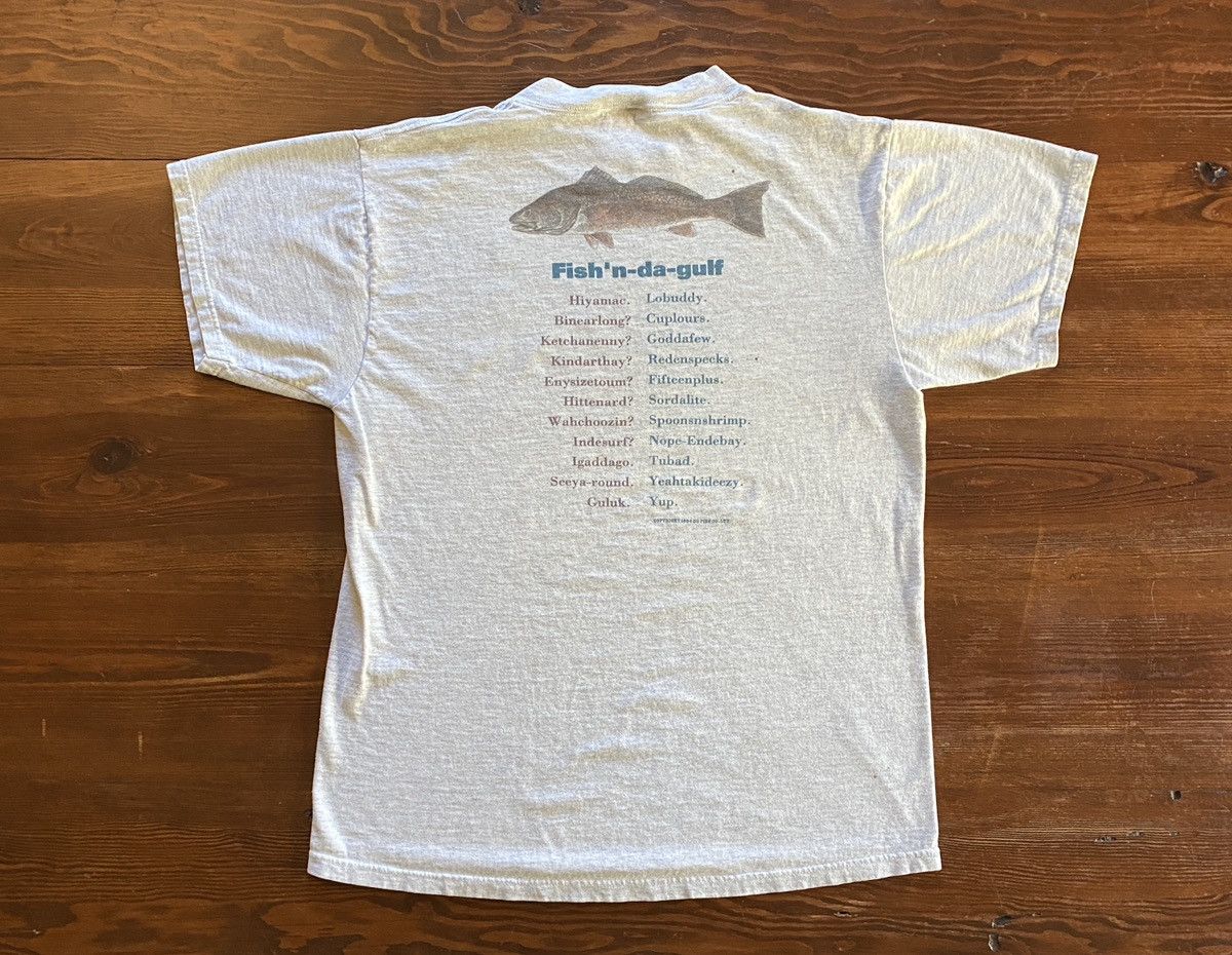 Vintage ‘94 Fish’n-da-gulf Creole Fishing Lingo Tultex Tee
