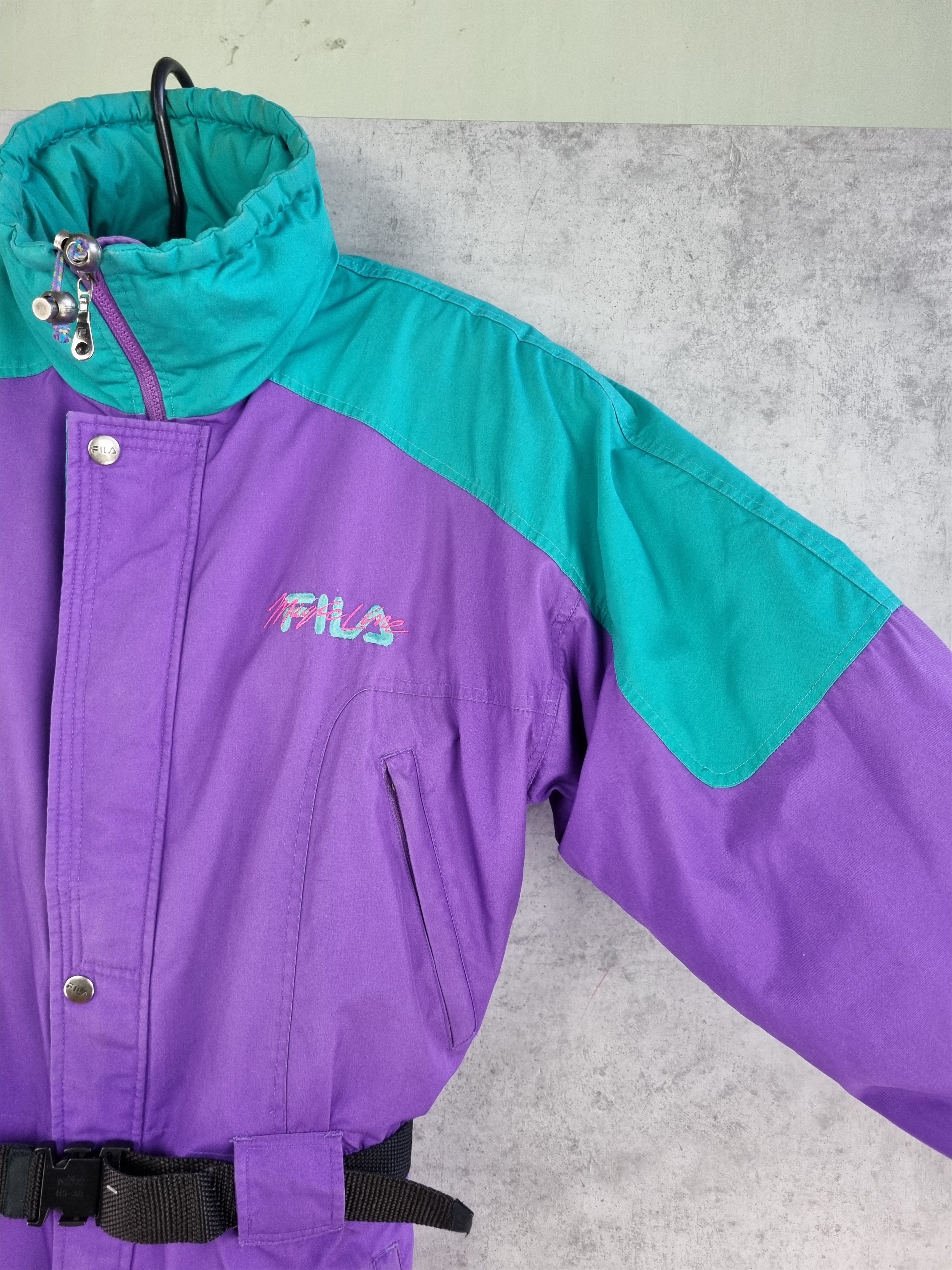 Fila × Vintage 🎿90s FILA Magic Line Nylon Hooded Overalls Ski Suite Size US 32 / EU 48 - 3 Thumbnail