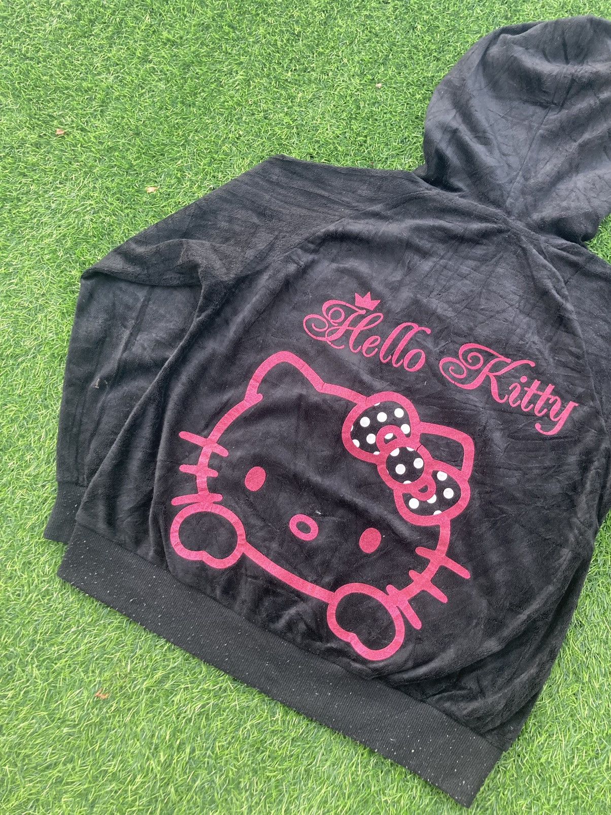 Japanese Brand HELLO KITTY BIG LOGO ZIPPER HOODIE Size M / US 6-8 / IT 42-44 - 7 Thumbnail
