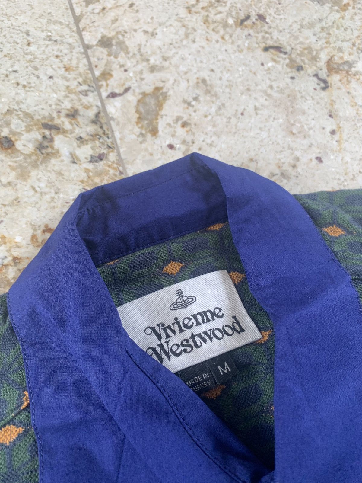 Vivienne Westwood o1rshd1 Argyle Multicolor Big Neck Polo, LS Size US M / EU 48-50 / 2 - 13 Thumbnail