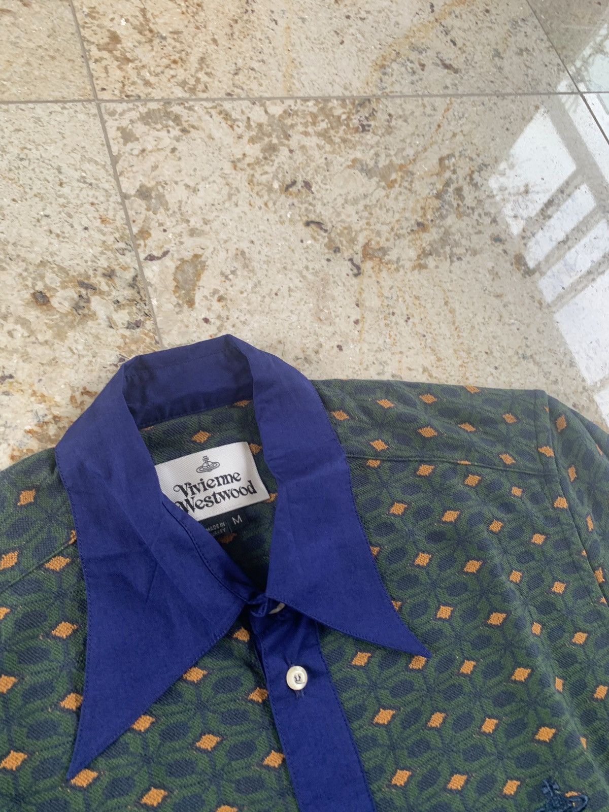 Vivienne Westwood o1rshd1 Argyle Multicolor Big Neck Polo, LS Size US M / EU 48-50 / 2 - 11 Thumbnail