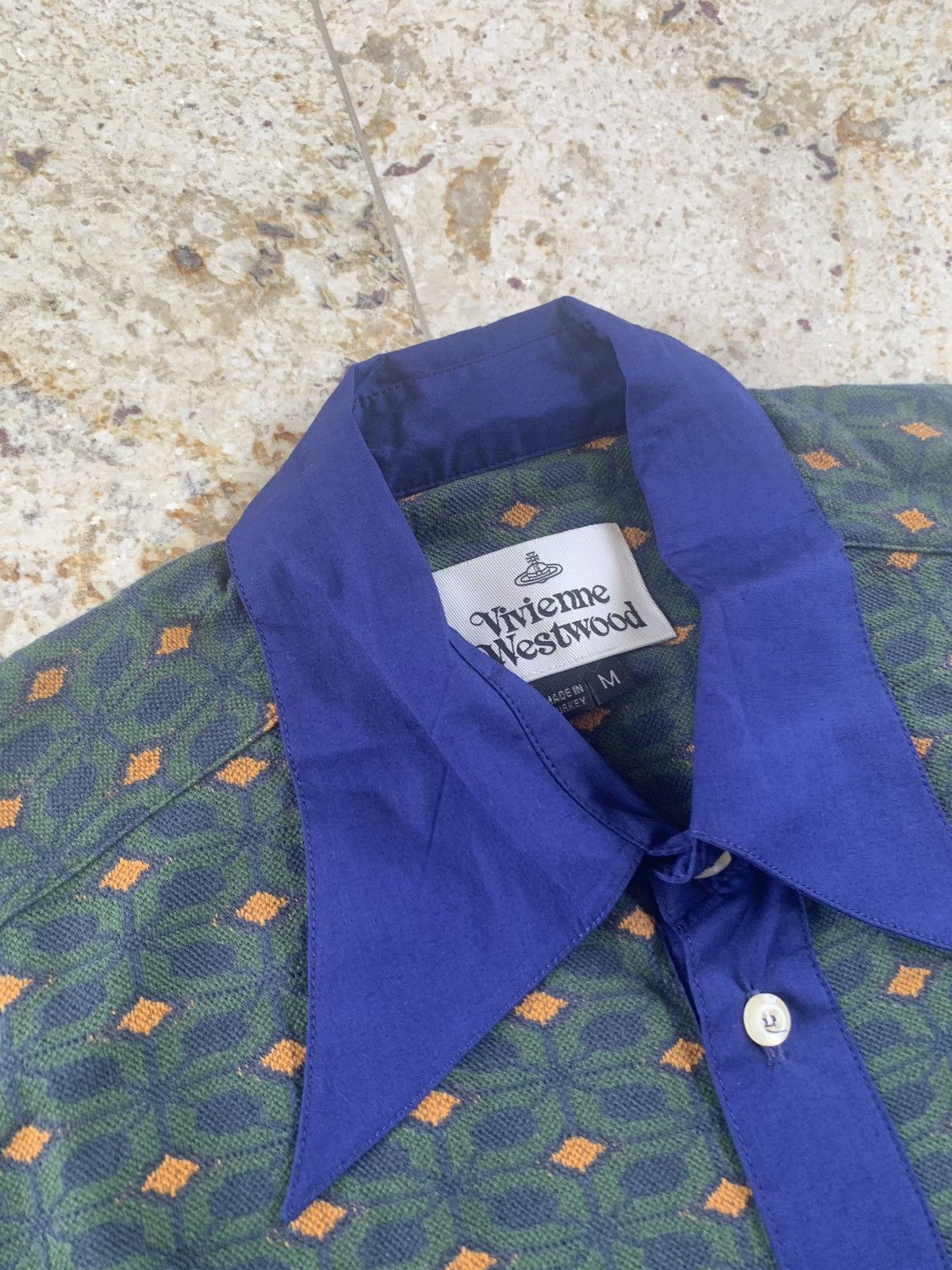 Vivienne Westwood o1rshd1 Argyle Multicolor Big Neck Polo, LS Size US M / EU 48-50 / 2 - 12 Thumbnail
