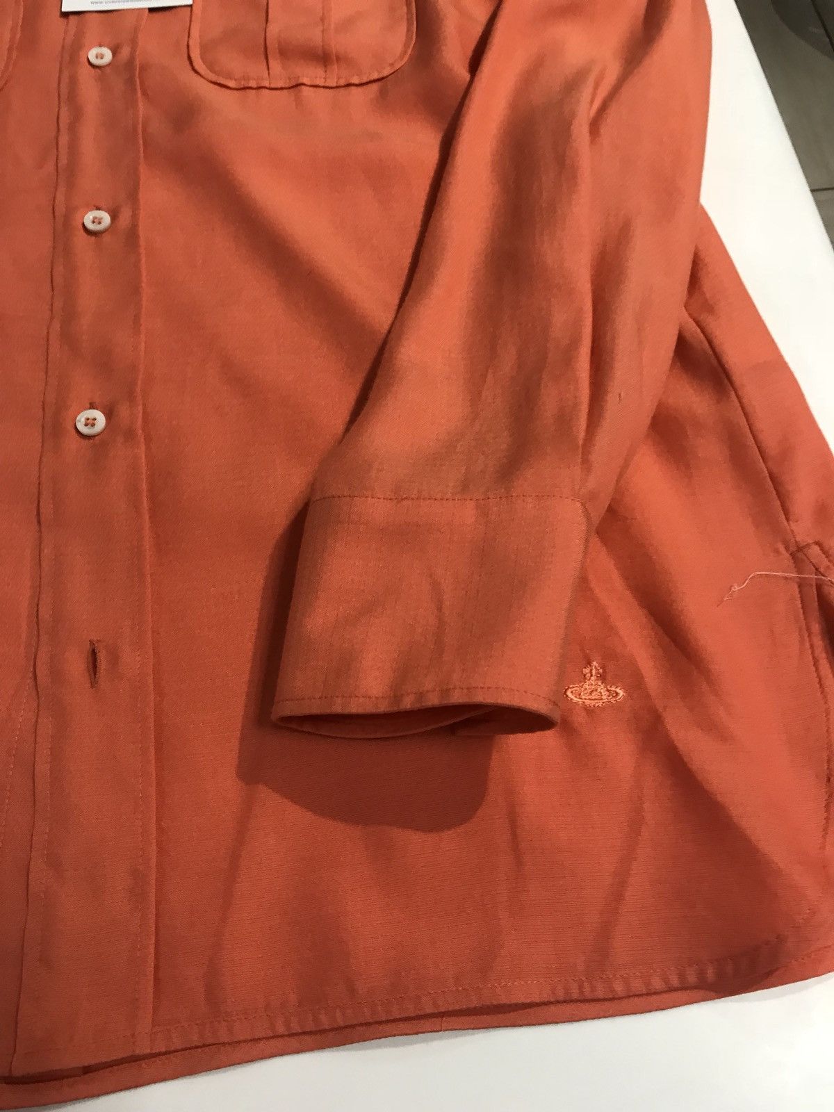 Vivienne Westwood Silk Blend Button Up In Orange Size US M / EU 48-50 / 2 - 4 Thumbnail