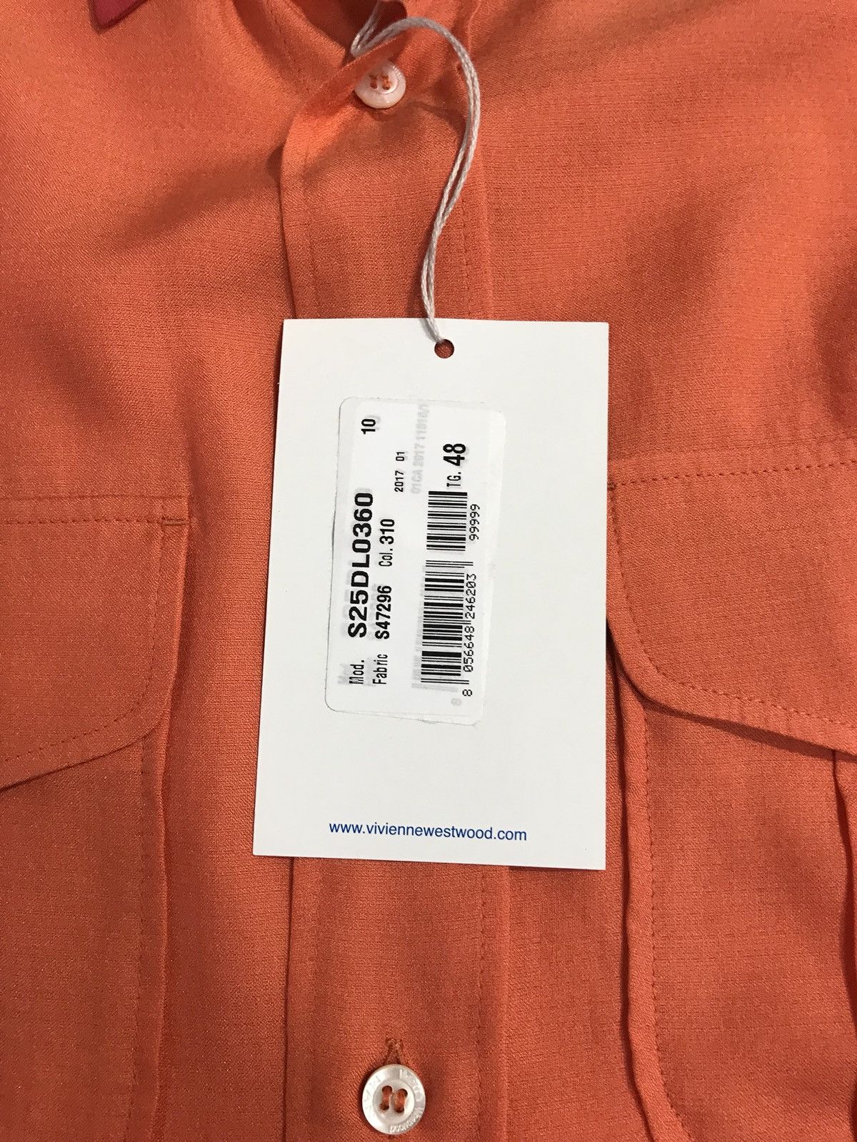 Vivienne Westwood Silk Blend Button Up In Orange Size US M / EU 48-50 / 2 - 10 Thumbnail