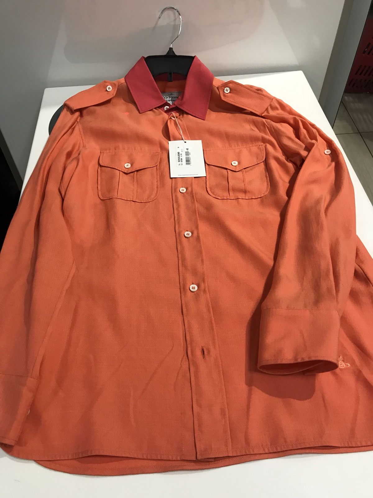 Vivienne Westwood Silk Blend Button Up In Orange Size US M / EU 48-50 / 2 - 1 Thumbnail