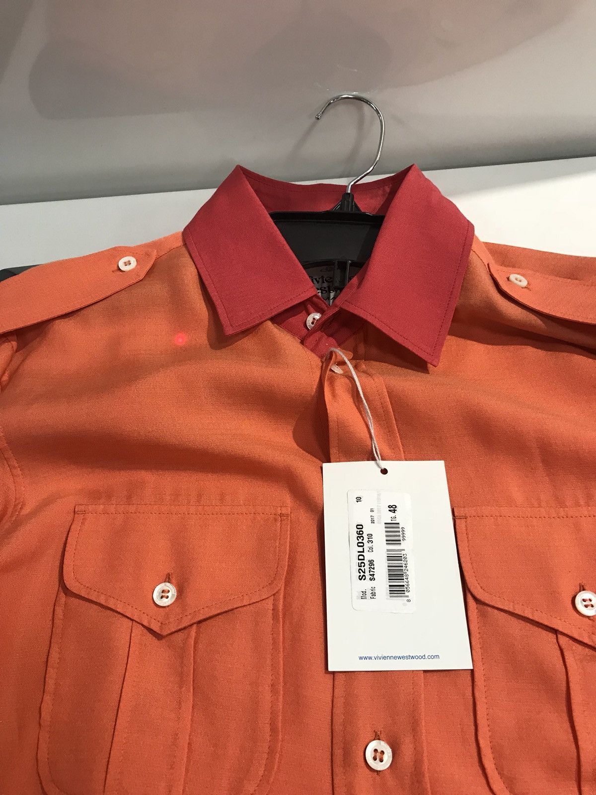 Vivienne Westwood Silk Blend Button Up In Orange Size US M / EU 48-50 / 2 - 6 Thumbnail