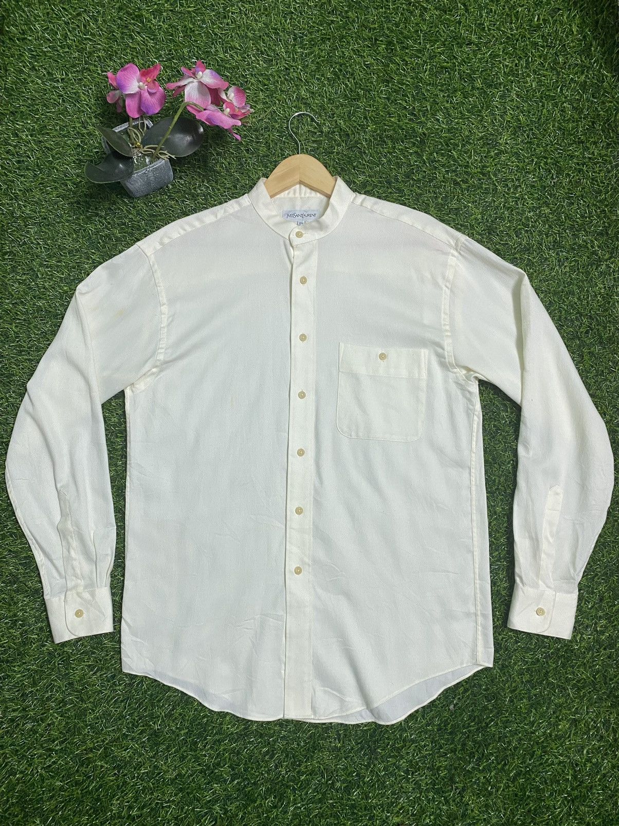 Vintage Ysl Long Sleeve Button Up Size US M / EU 48-50 / 2 - 1 Thumbnail