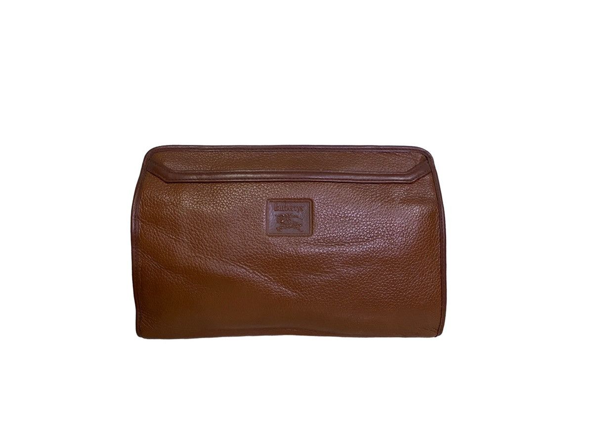 Burberry Prorsum × Vintage AUTHENTIC VINTAGE BURBERRYS LEATHER POUCH/CLUTCH BAG Size ONE SIZE - 1 Thumbnail