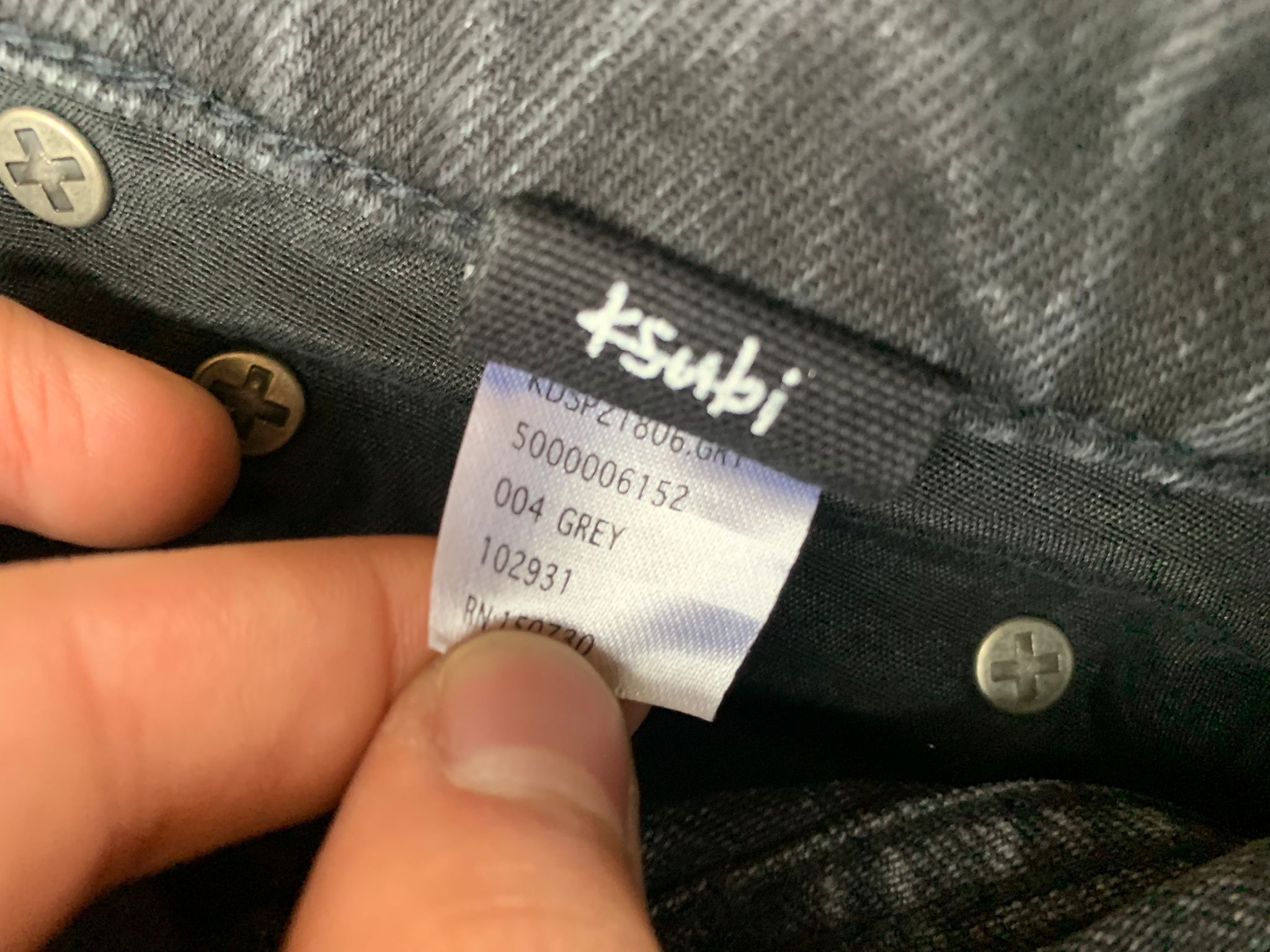 Ksubi Knee Slit Denim Size US 33 - 16 Thumbnail