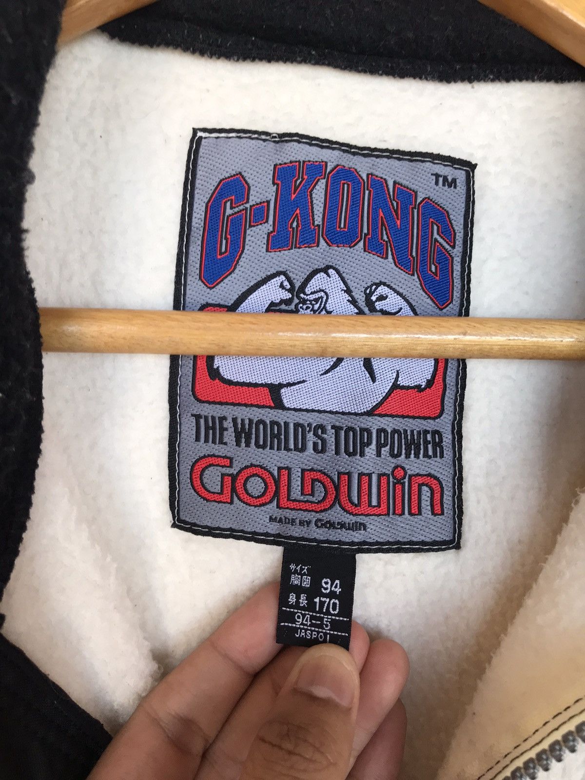 Goldwin Vintage G-Kong Goldwin Fleece Jacket Two Tone Size US L / EU 52-54 / 3 - 3 Thumbnail