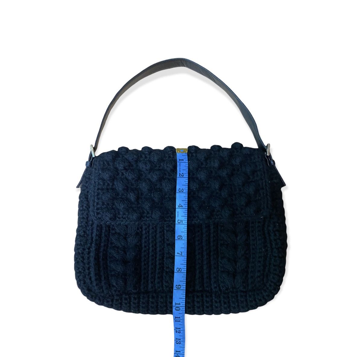 Burberry AUTHENTIC BURBERRY BLACK CROCHET SHOULDER BAG Size ONE SIZE - 11 Thumbnail