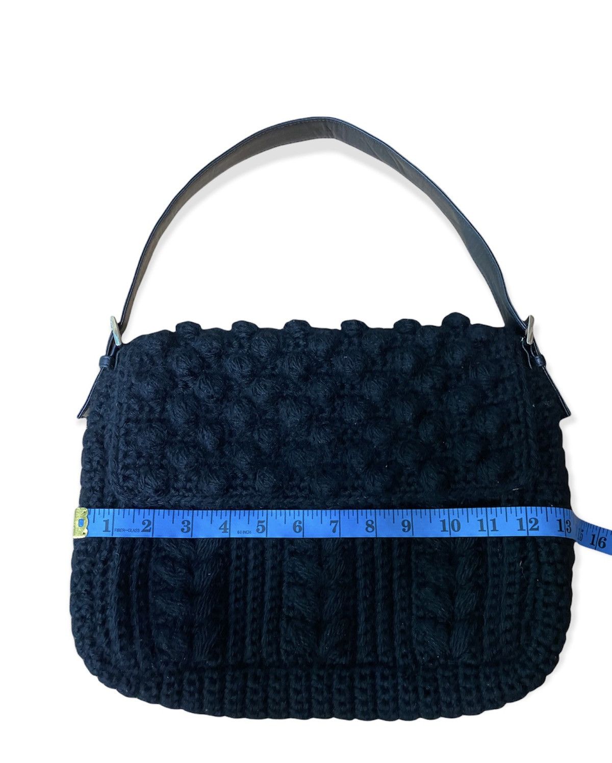 Burberry AUTHENTIC BURBERRY BLACK CROCHET SHOULDER BAG Size ONE SIZE - 10 Thumbnail