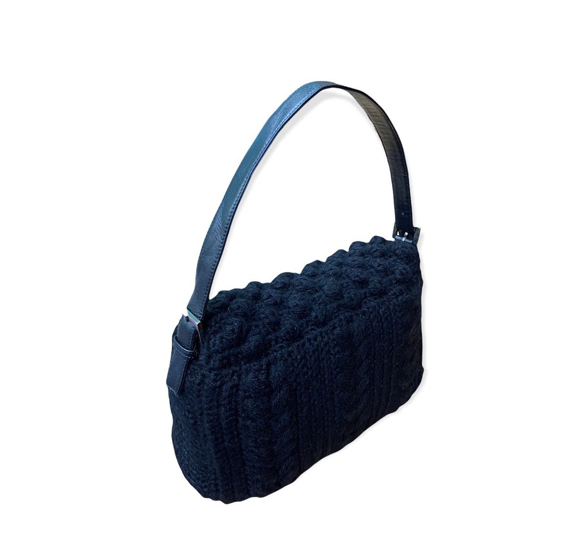 Burberry AUTHENTIC BURBERRY BLACK CROCHET SHOULDER BAG Size ONE SIZE - 5 Thumbnail