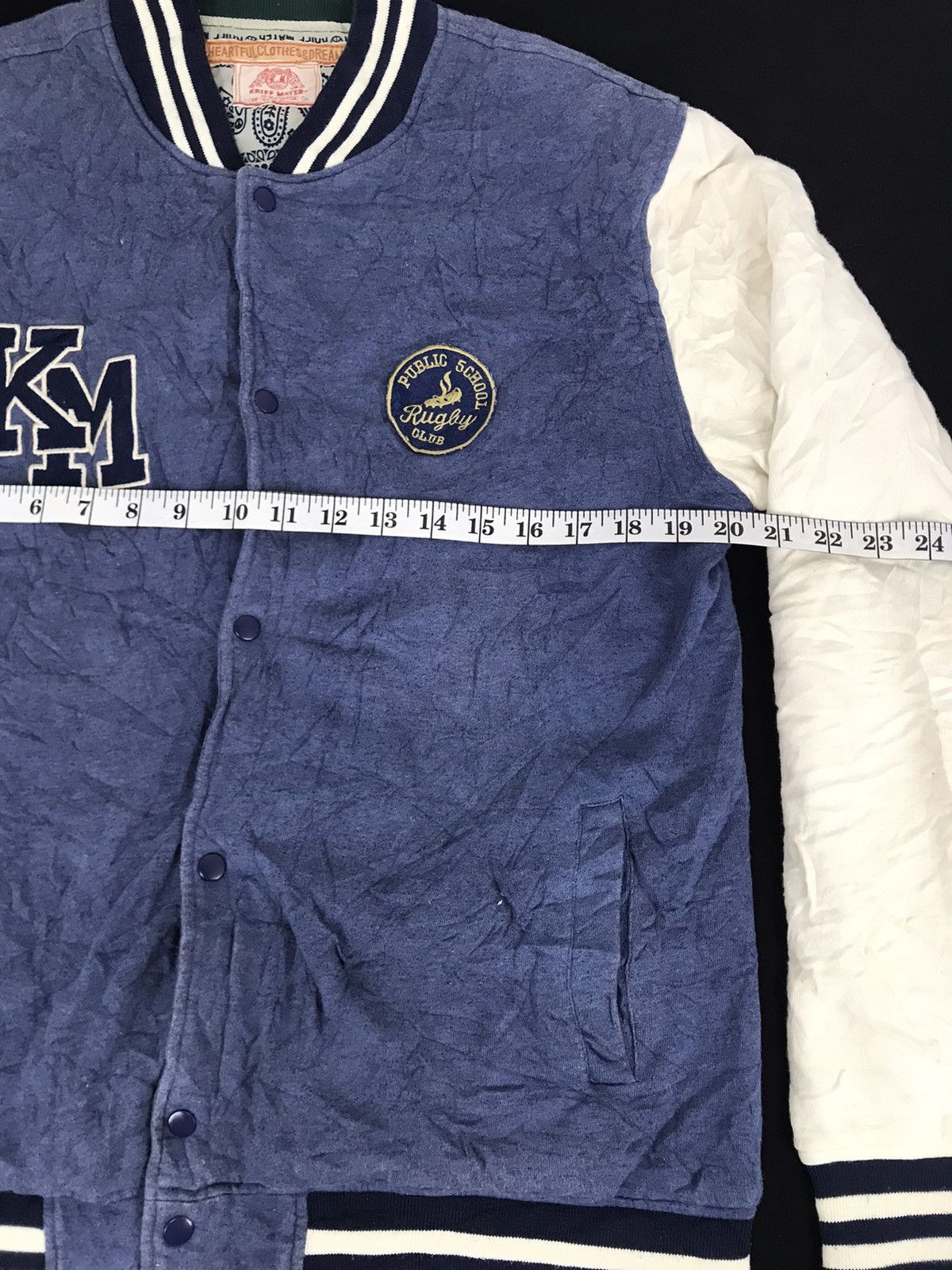 Vintage Kriff Mayer Varsity Jacket Rugby Wear Snap Button Art Size US M / EU 48-50 / 2 - 8 Thumbnail