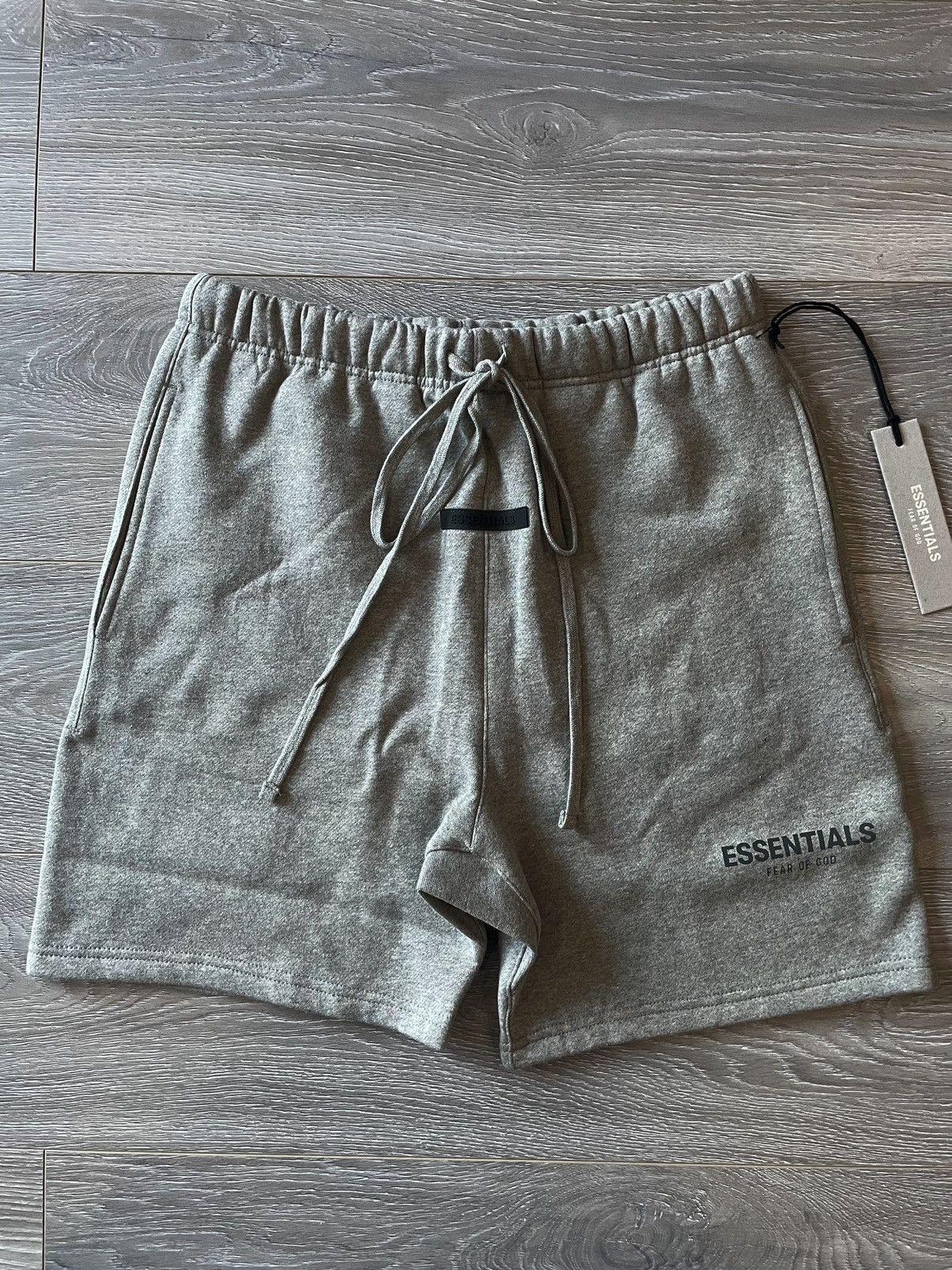 Fear of God Fear of God Essentials Dark Oatmeal Shorts | Grailed