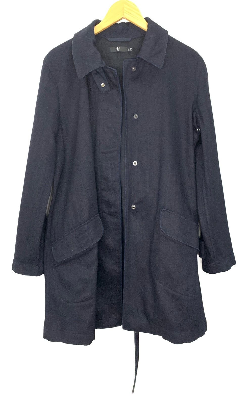 Jil Sander × Uniqlo Jil Sander Uniqlo Blue Denim Button Up Coat Size US M / EU 48-50 / 2 - 5 Thumbnail