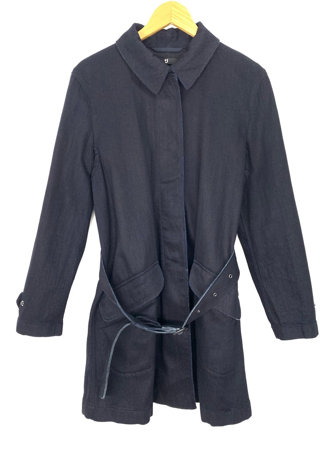 Jil Sander × Uniqlo Jil Sander Uniqlo Blue Denim Button Up Coat Size US M / EU 48-50 / 2 - 2 Thumbnail
