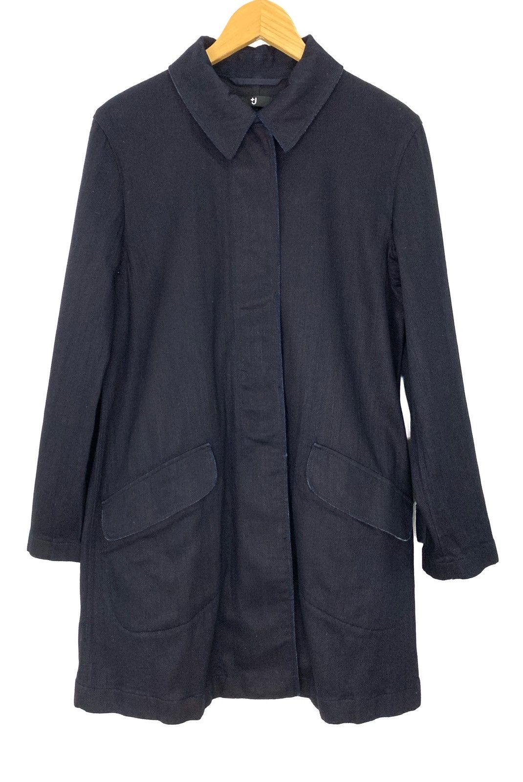 Jil Sander × Uniqlo Jil Sander Uniqlo Blue Denim Button Up Coat Size US M / EU 48-50 / 2 - 1 Thumbnail