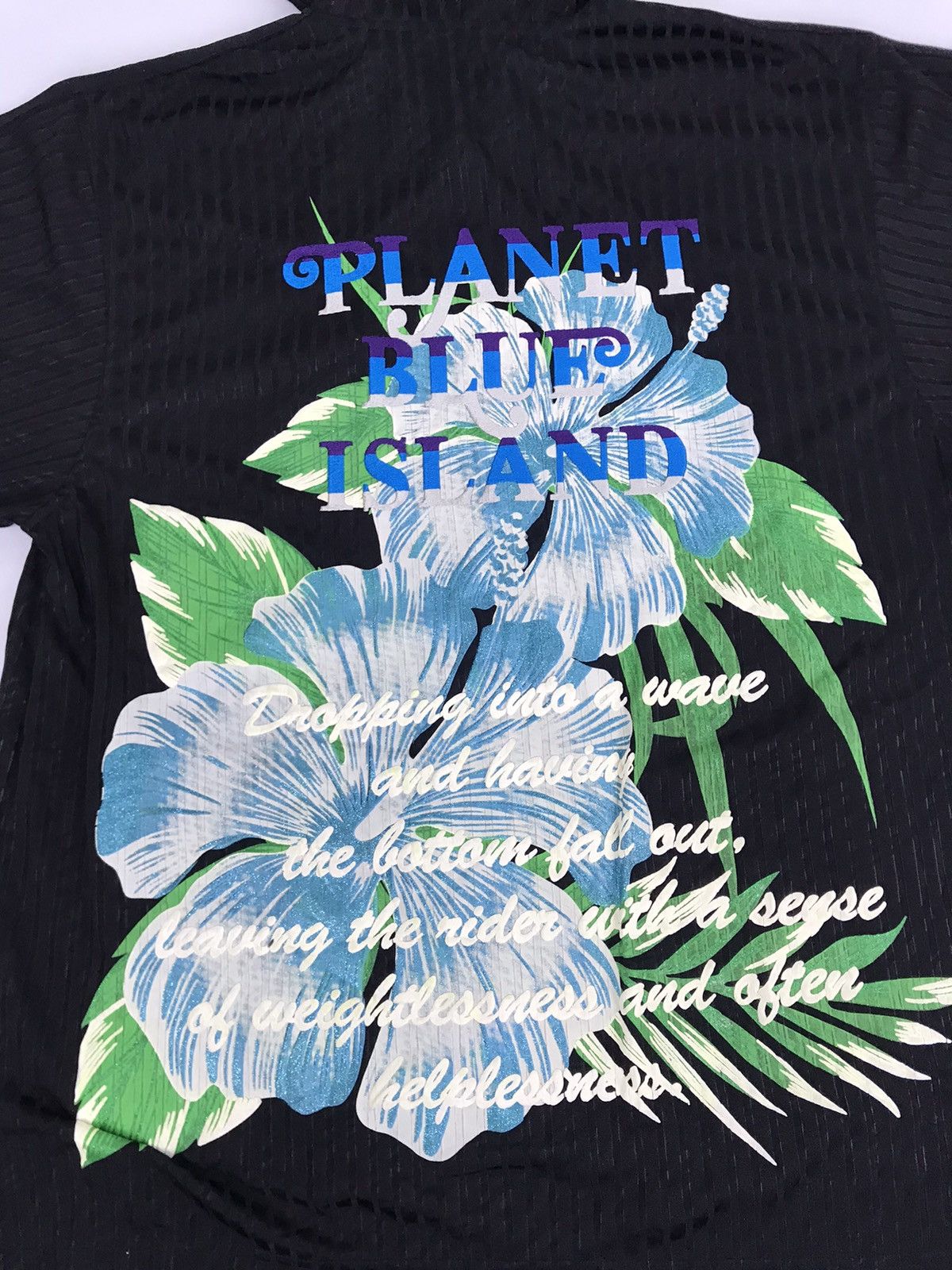 Free Planet Planet Blue Island Sweatshirt Hoodie Printed Spell Out Size US L / EU 52-54 / 3 - 2 Thumbnail
