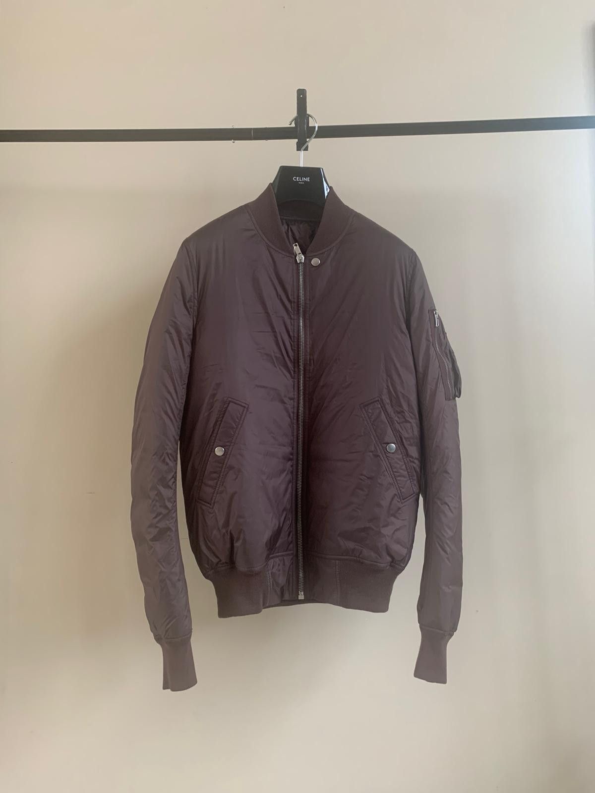 Rick Owens Sashed Flight Bomber in Raisin Size US M / EU 48-50 / 2 - 2 Thumbnail