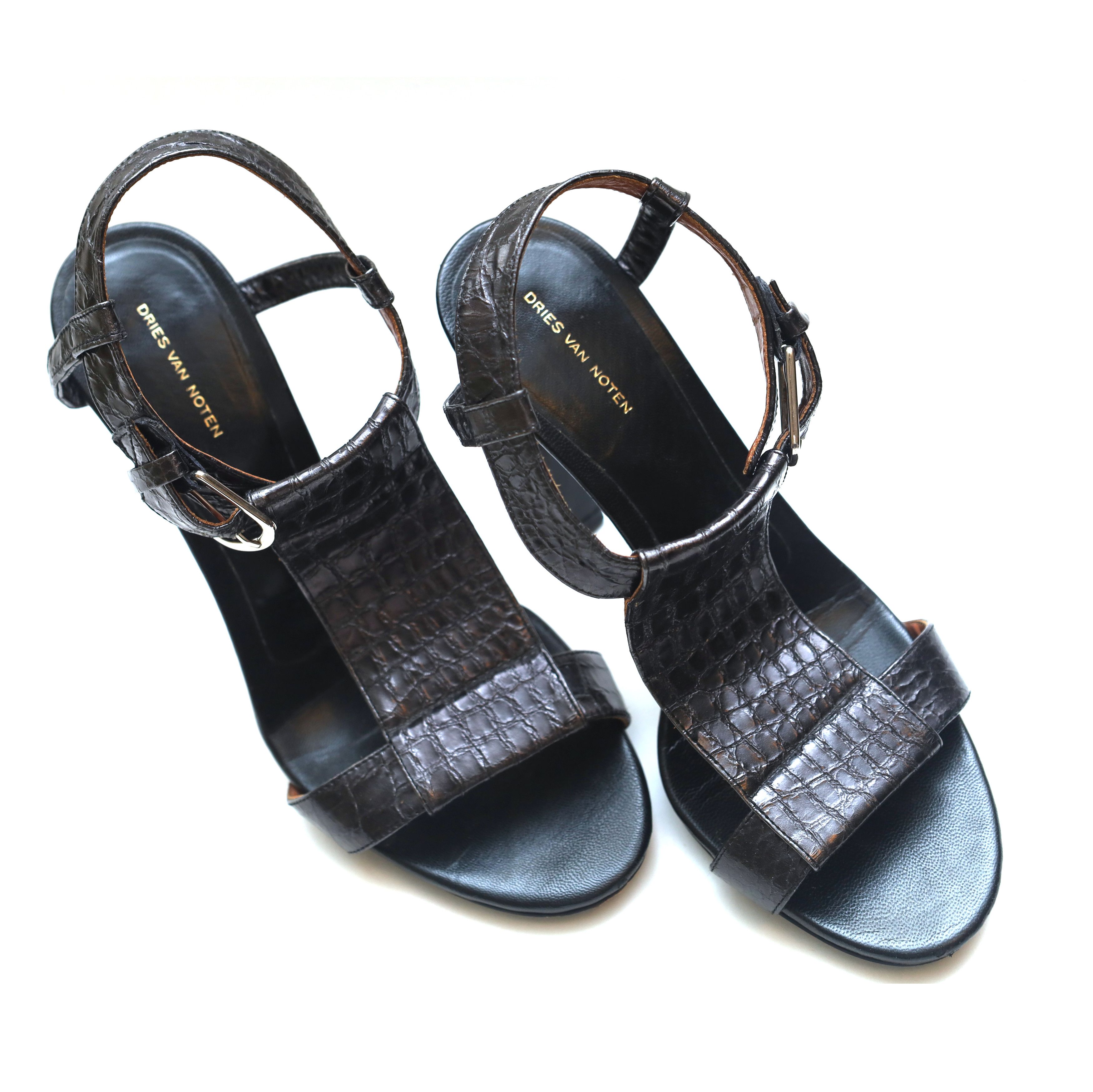 Dries Van Noten Last drop! Dries van Noten Snakeskin Sandals Size US 7 / IT 37 - 2 Thumbnail