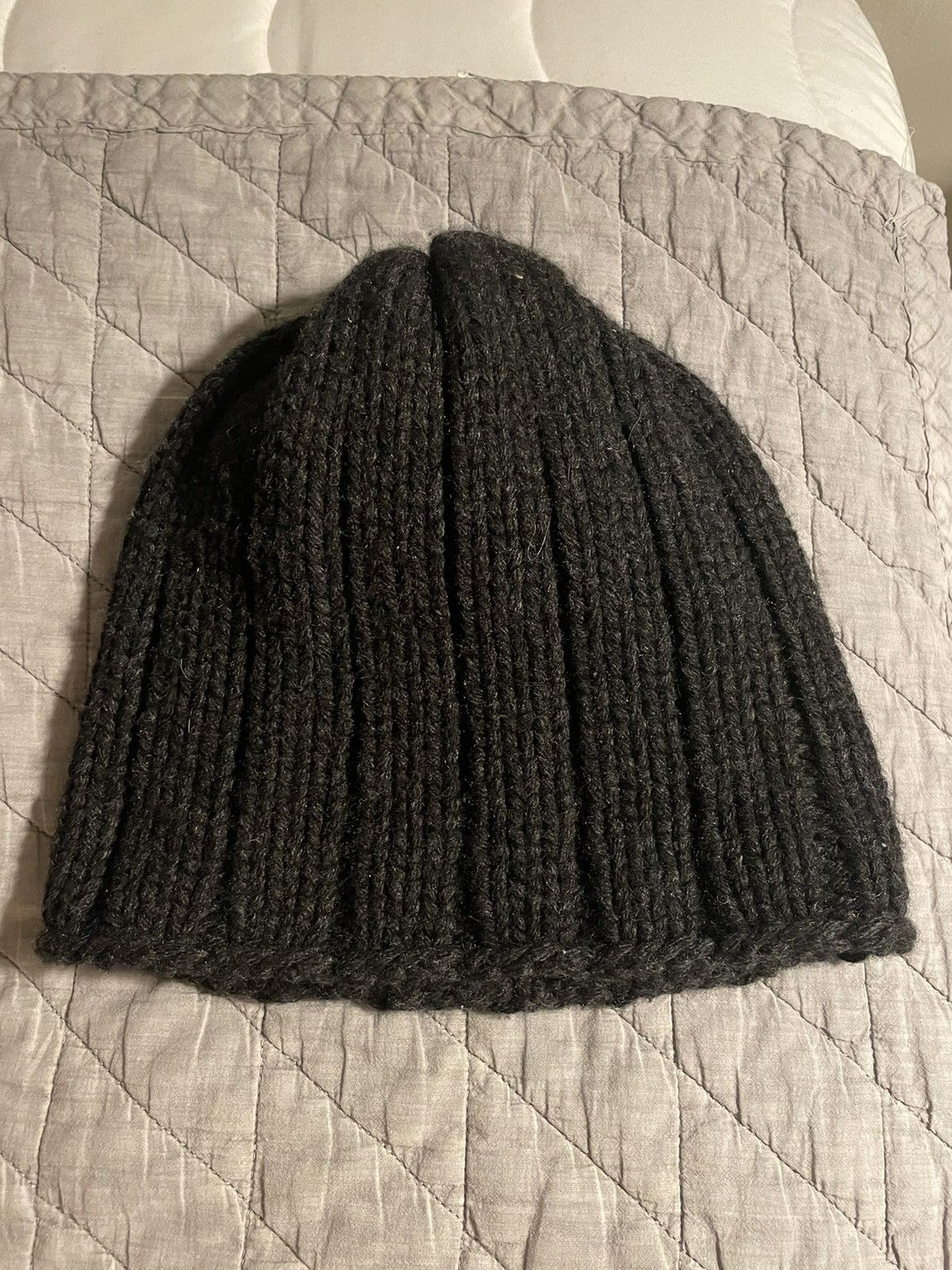 Chrome Hearts Vintage Cross Leather Patch Cashmere Beanie Size ONE SIZE - 7 Thumbnail