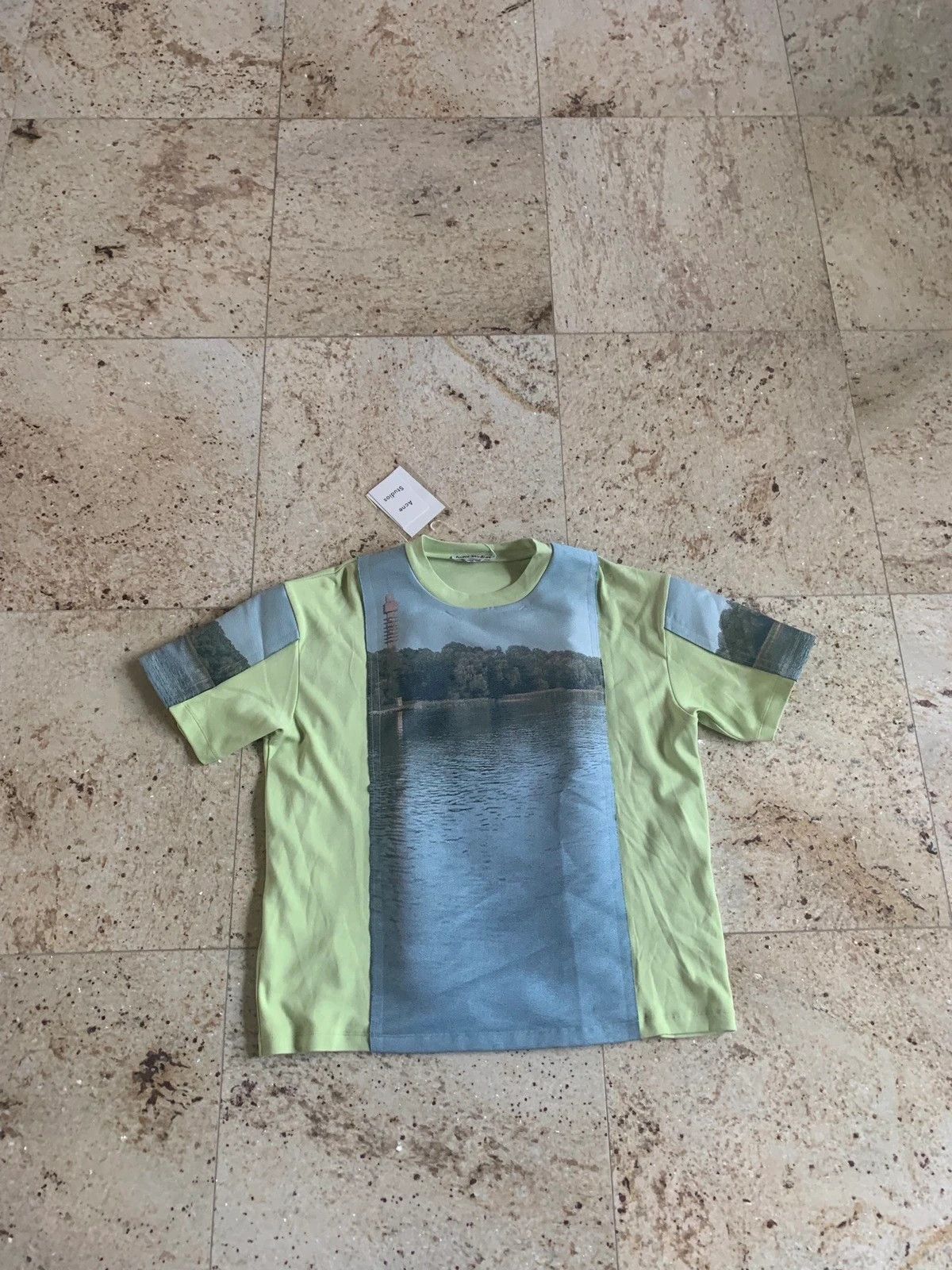 image of Acne Studios Fn-Mn-Tshir000064 In Neoprene Lake Print, Men's (Size Small)