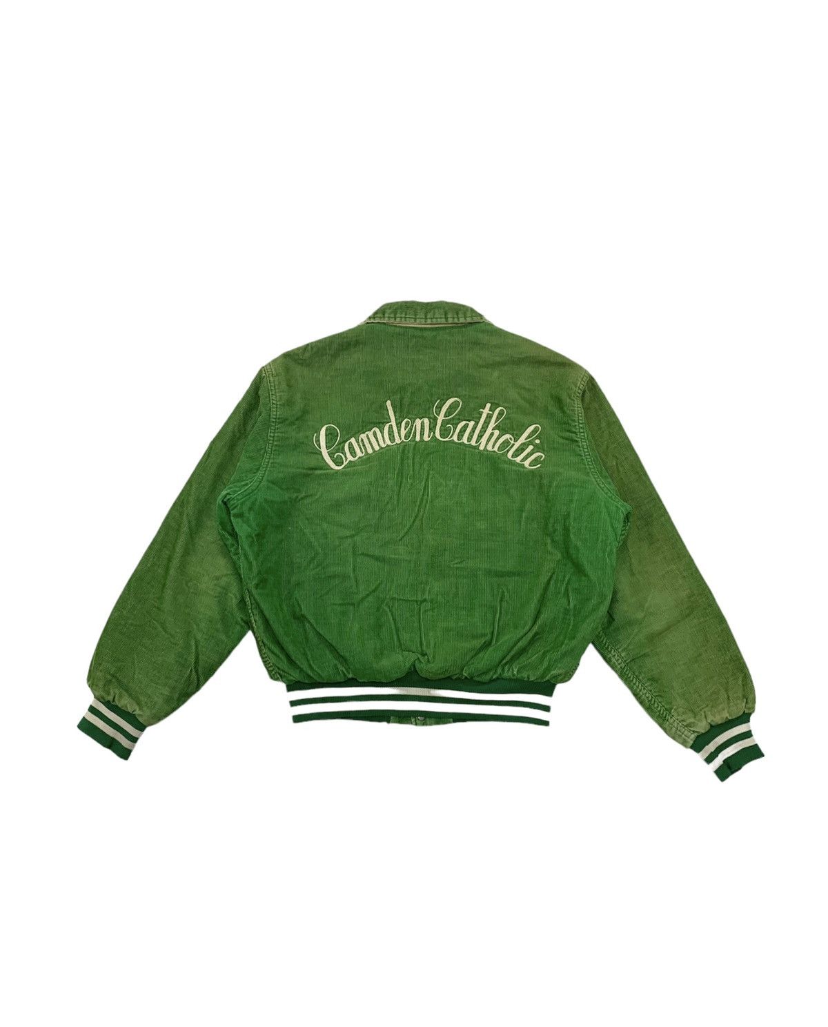 Vintage Vintage 70s Camden Catholic Corduroy Bomber Jacket Size US L / EU 52-54 / 3 - 2 Thumbnail