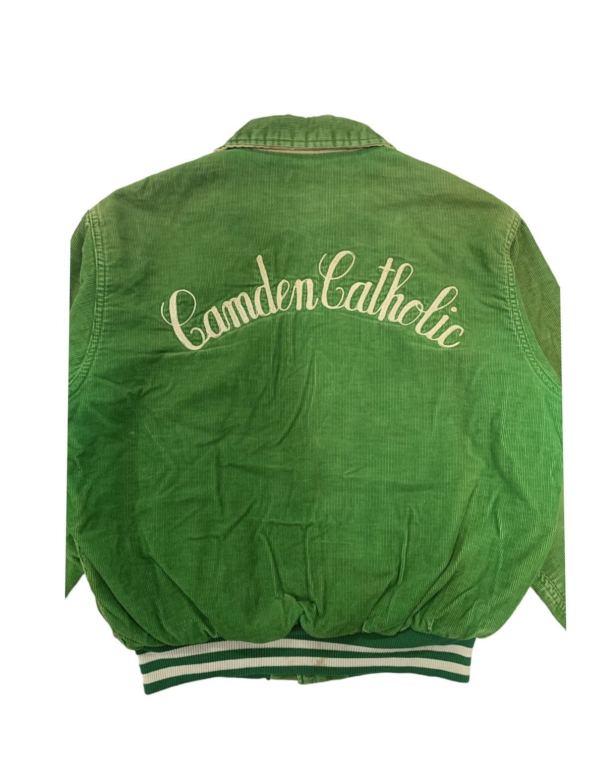 Vintage Vintage 70s Camden Catholic Corduroy Bomber Jacket Size US L / EU 52-54 / 3 - 3 Thumbnail